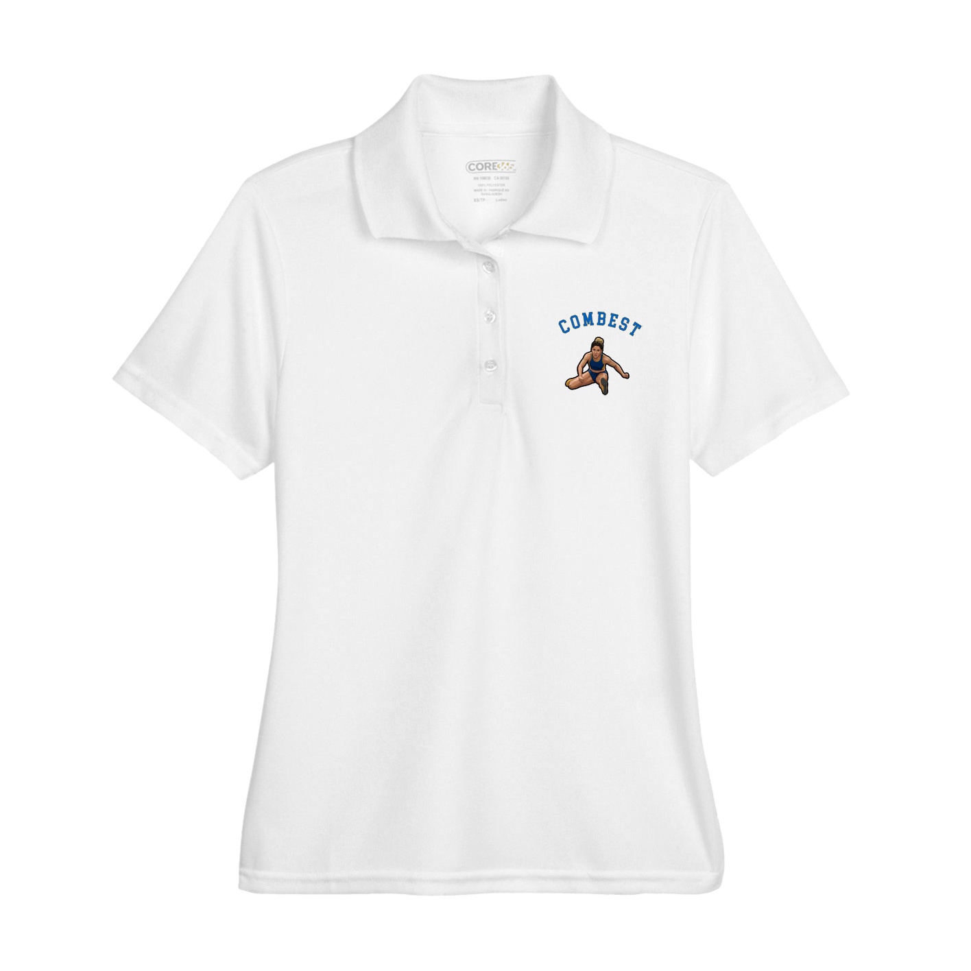 Womens Performance Polo — Shirsey Arch in White