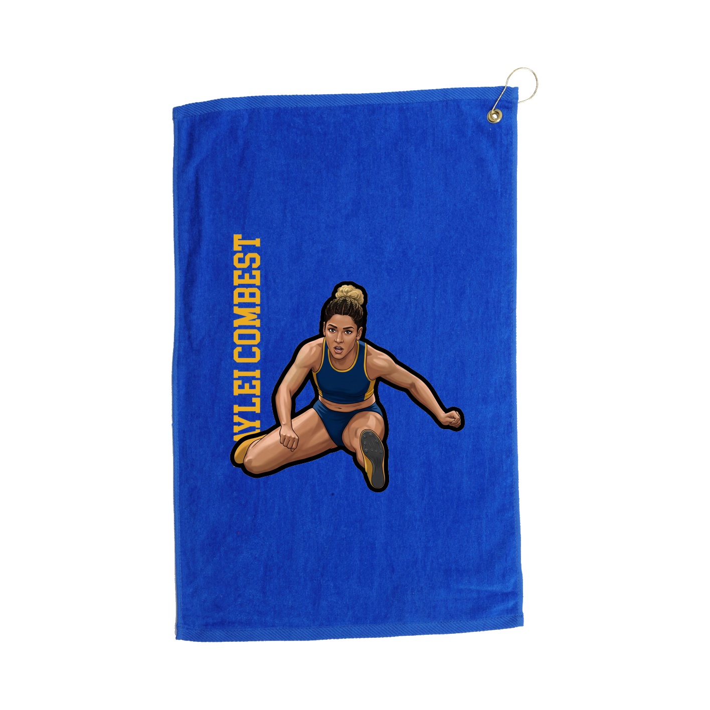 Golf Towel — Name Vertical in Royal