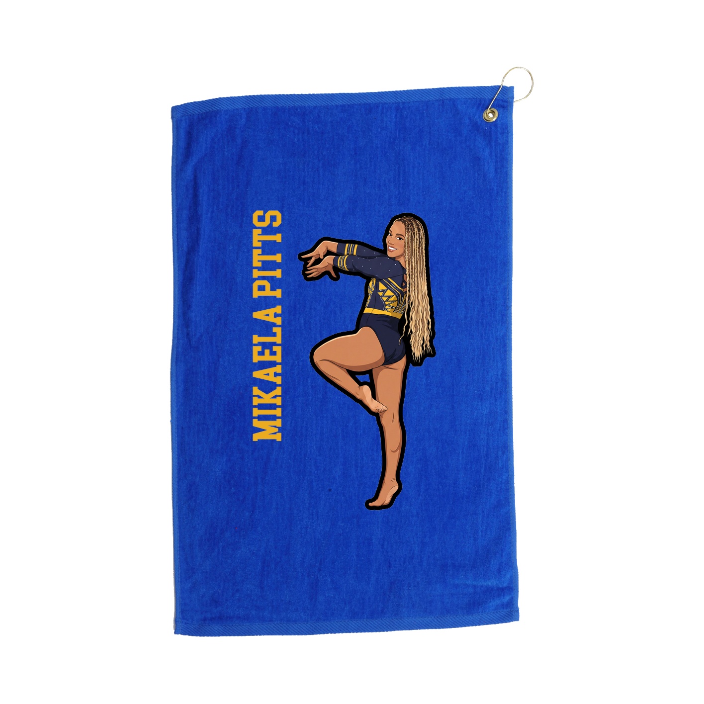 Golf Towel — Name Vertical in Royal