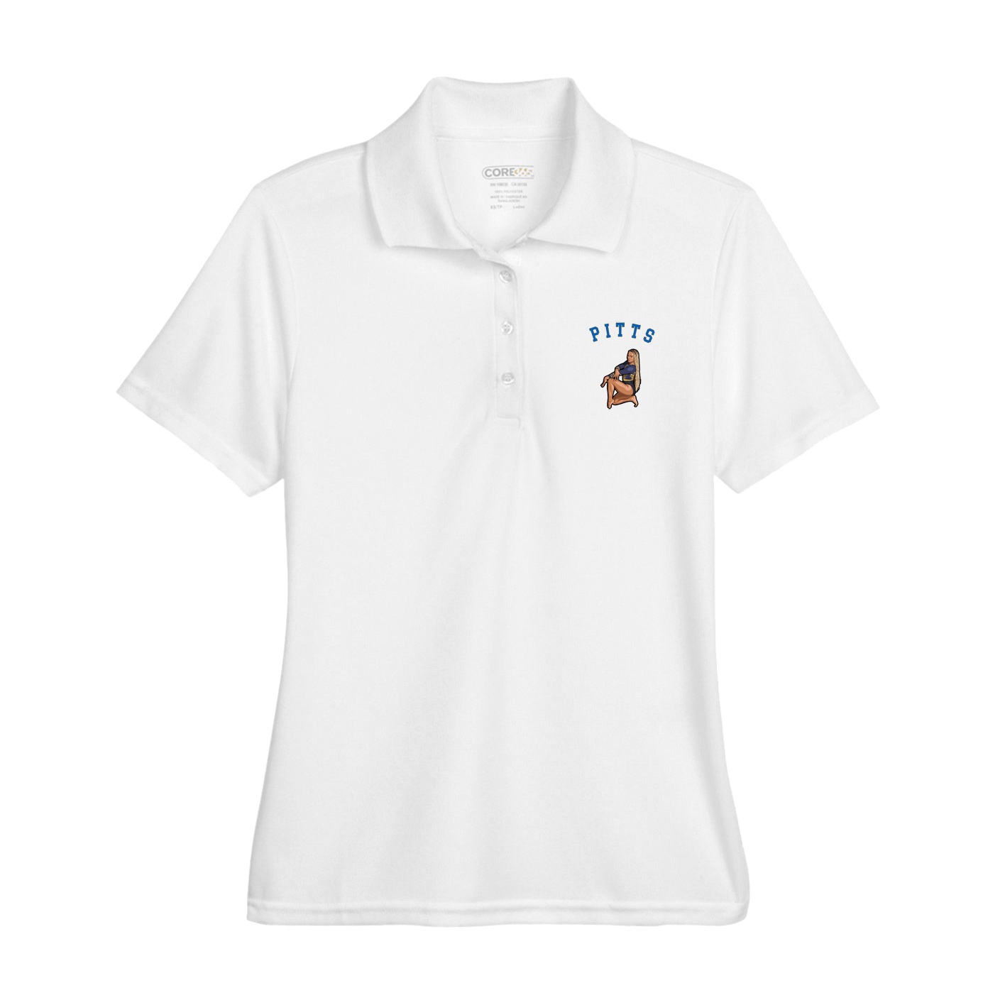 Womens Performance Polo — Shirsey Arch in White