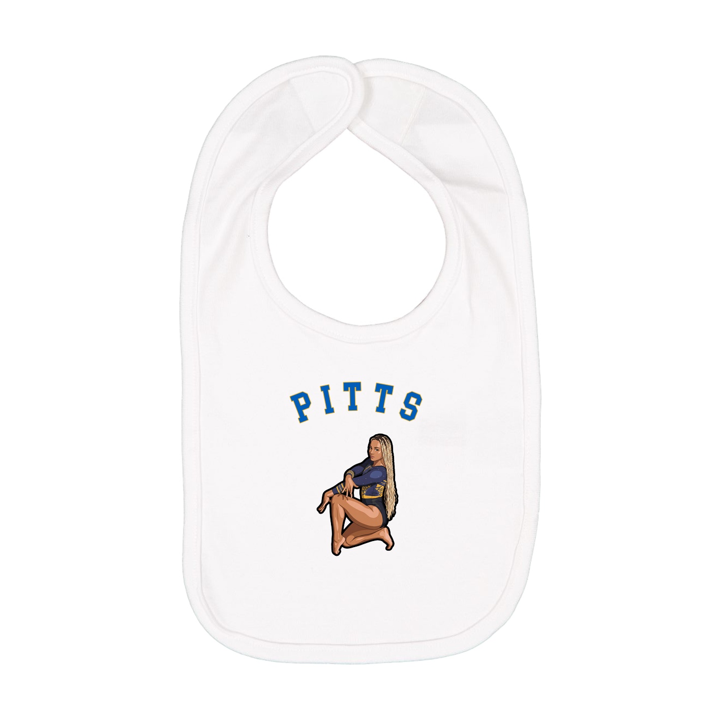 Infant Bib — Shirsey Arch in White