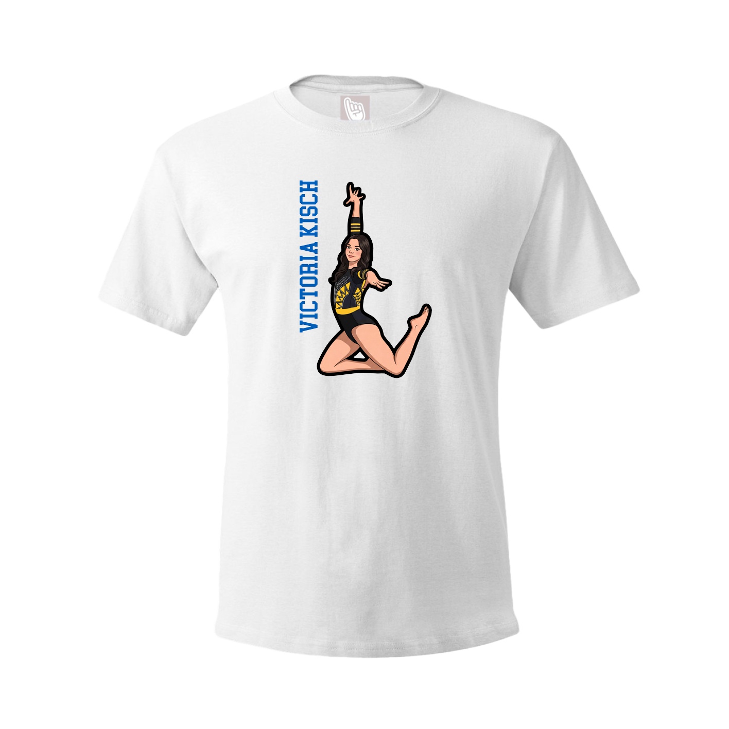 Youth Tee — Name Vertical in White