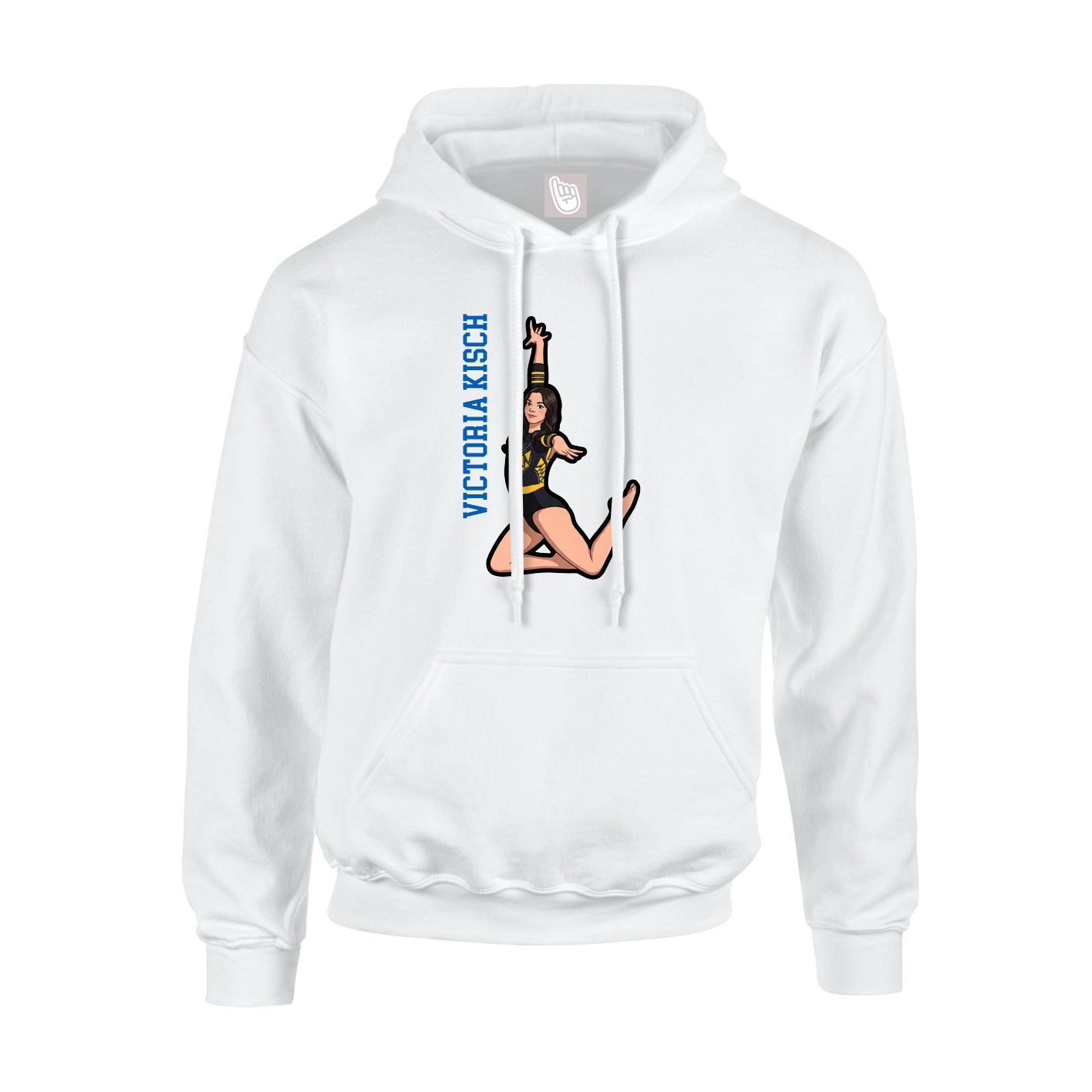 Hoodie — Name Vertical in White