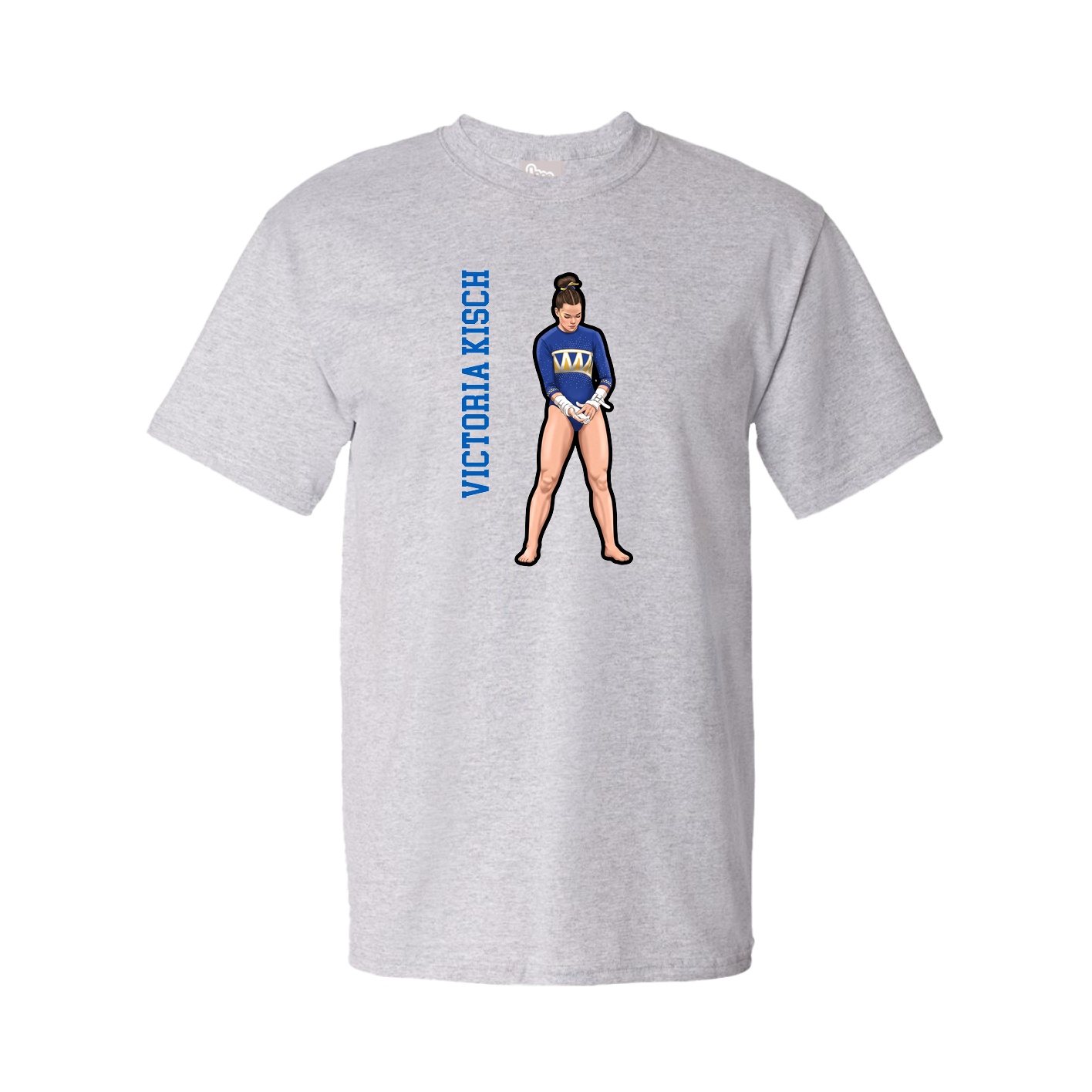 Tee — Name Vertical in Grey