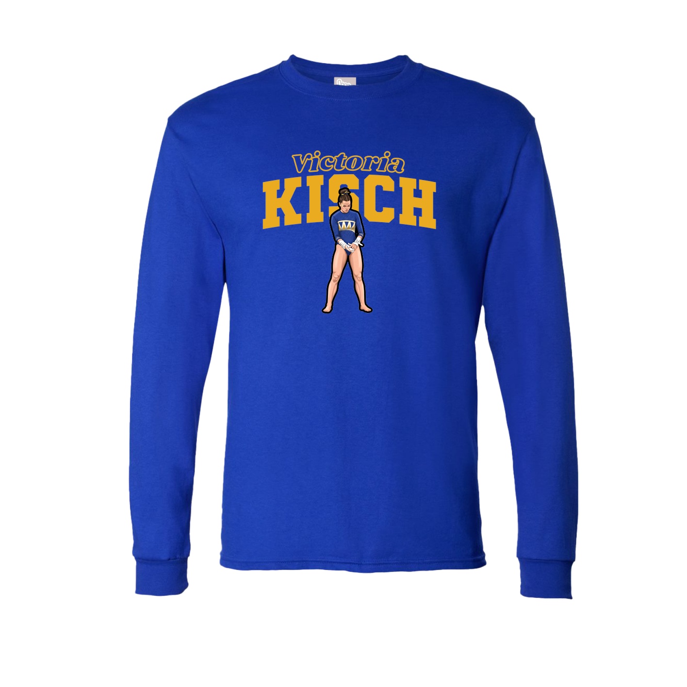 Long Sleeve Tee — Name Arch in Royal