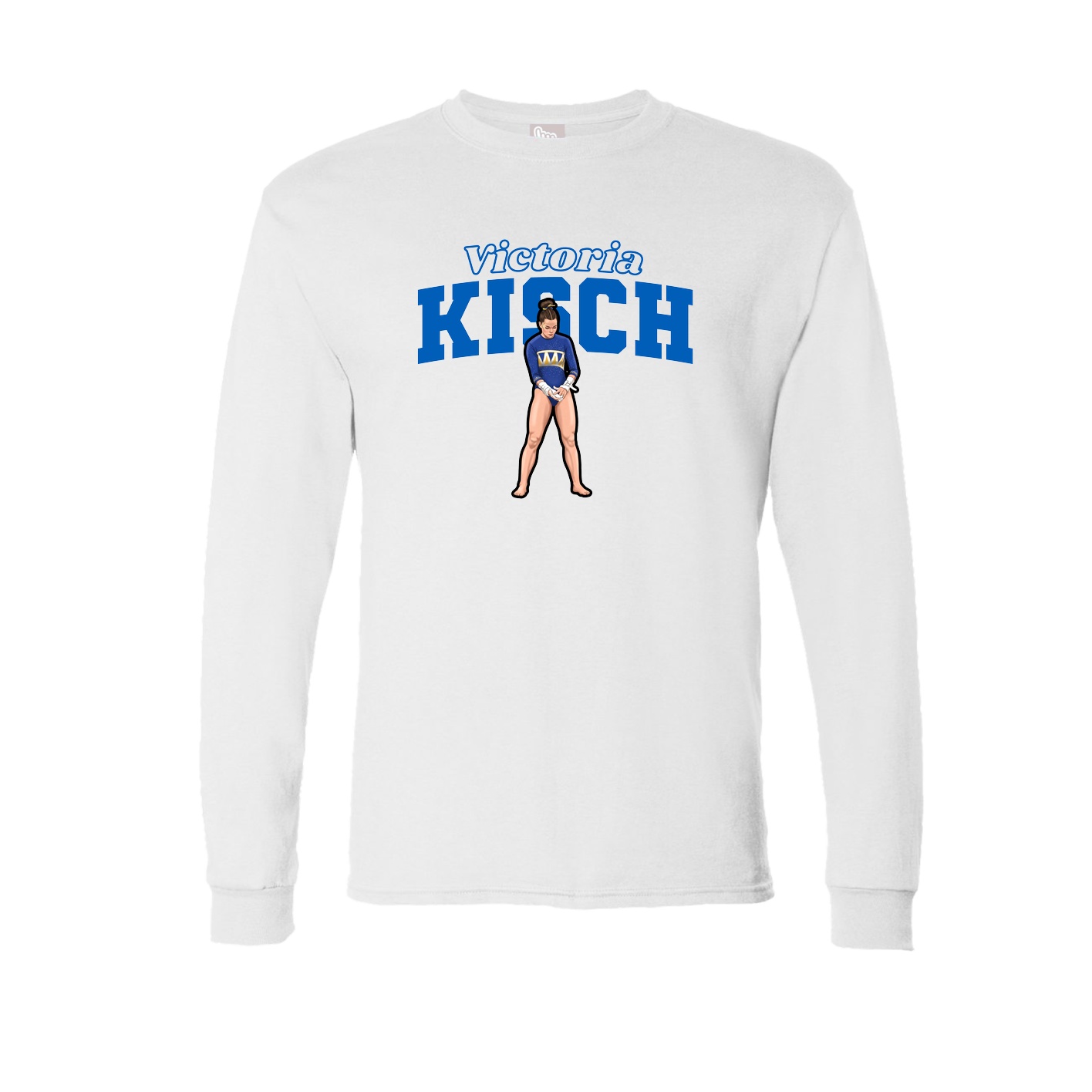 Long Sleeve Tee — Name Arch in White