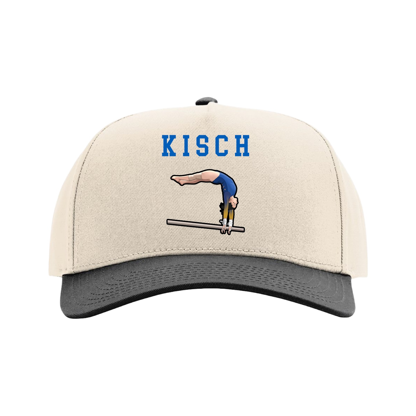 Full Fabric Five-Panel Champ Cap — Shirsey in Cream/Black