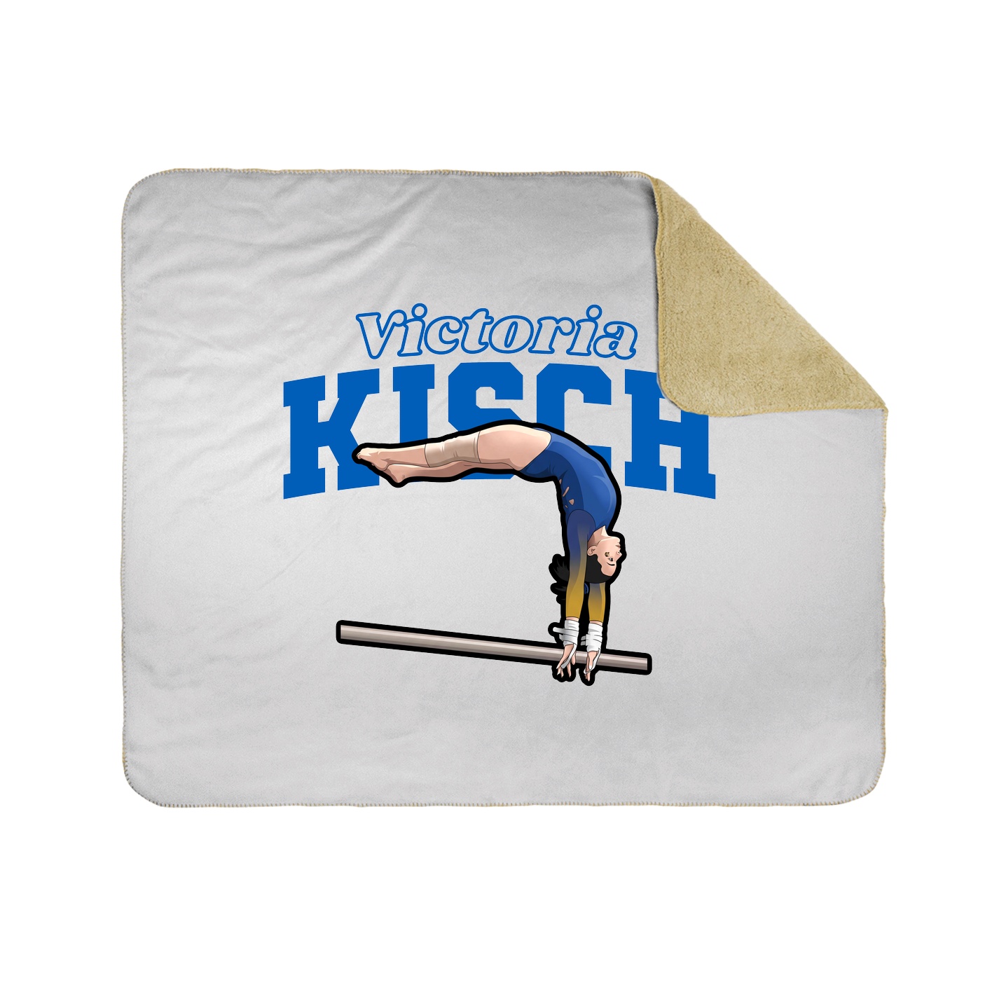 Throw Blanket — Name Arch in White