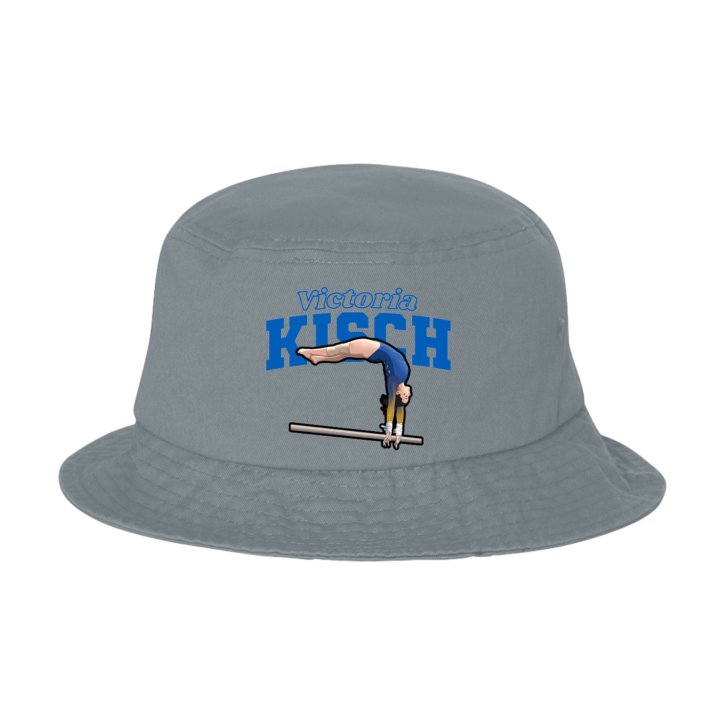 Bucket Cap — Name Arch in Grey