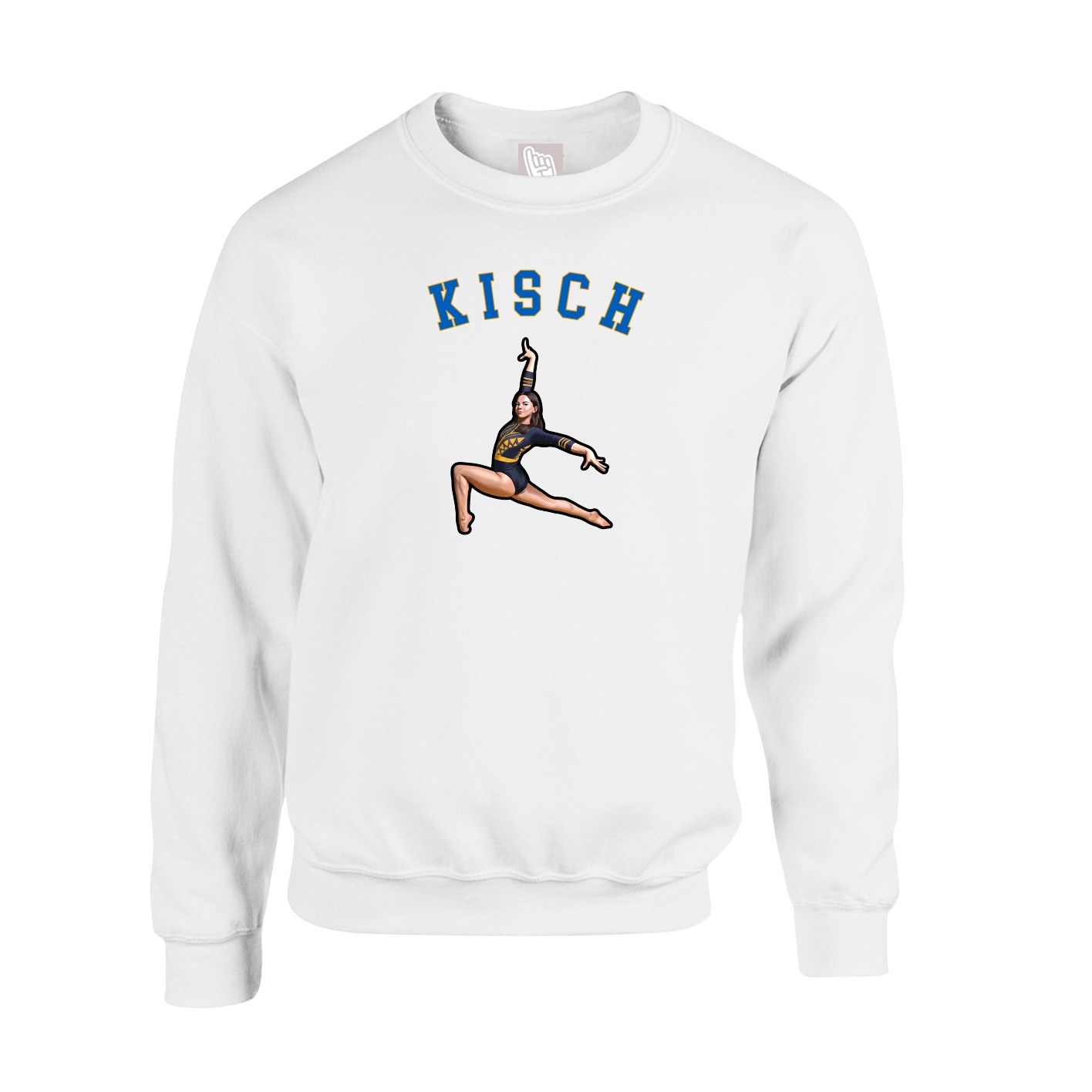 Fleece Crew — Shirsey Arch in White