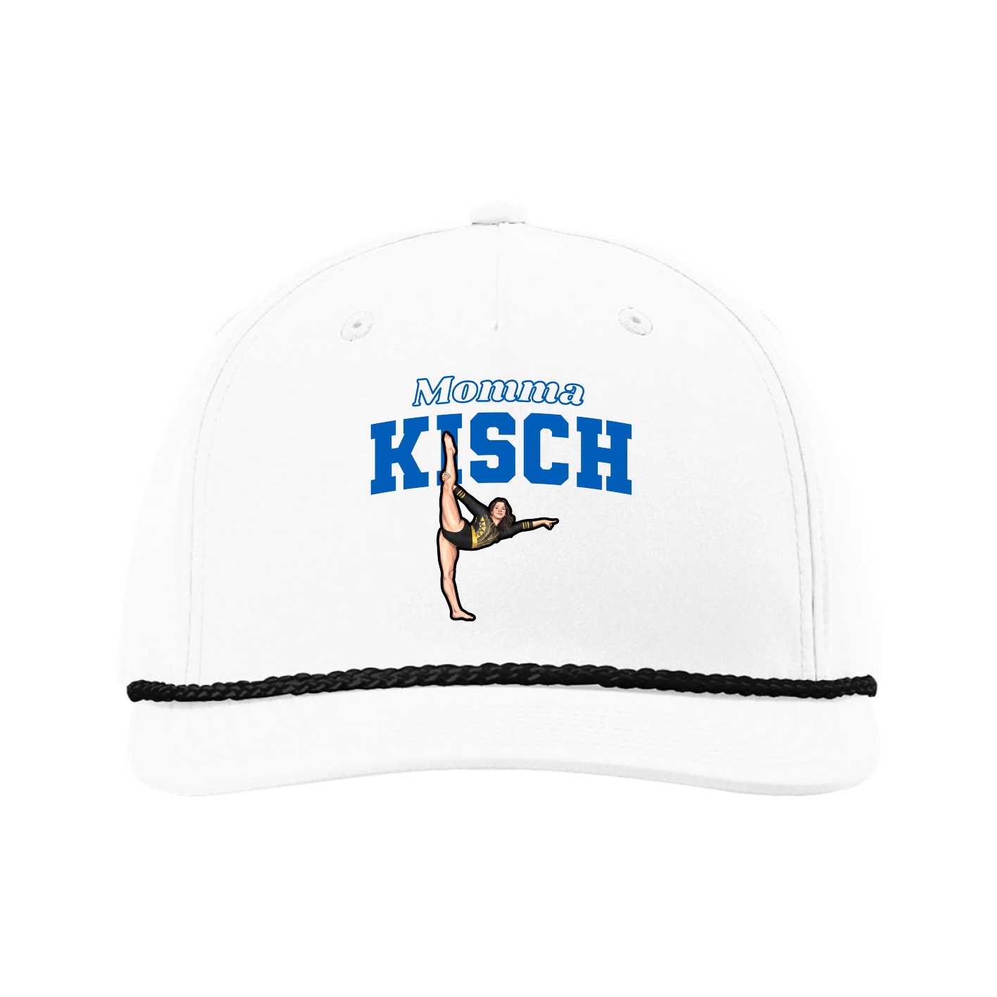 Five-Panel Classic Rope Cap — Mothers Day Block in White