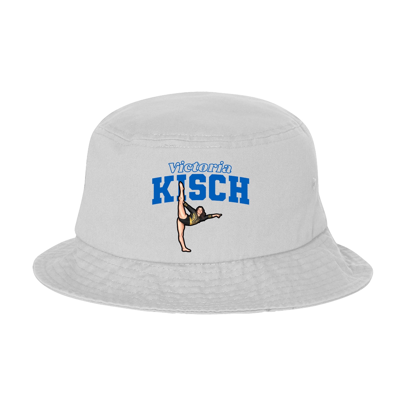 Bucket Cap — Name Arch in White