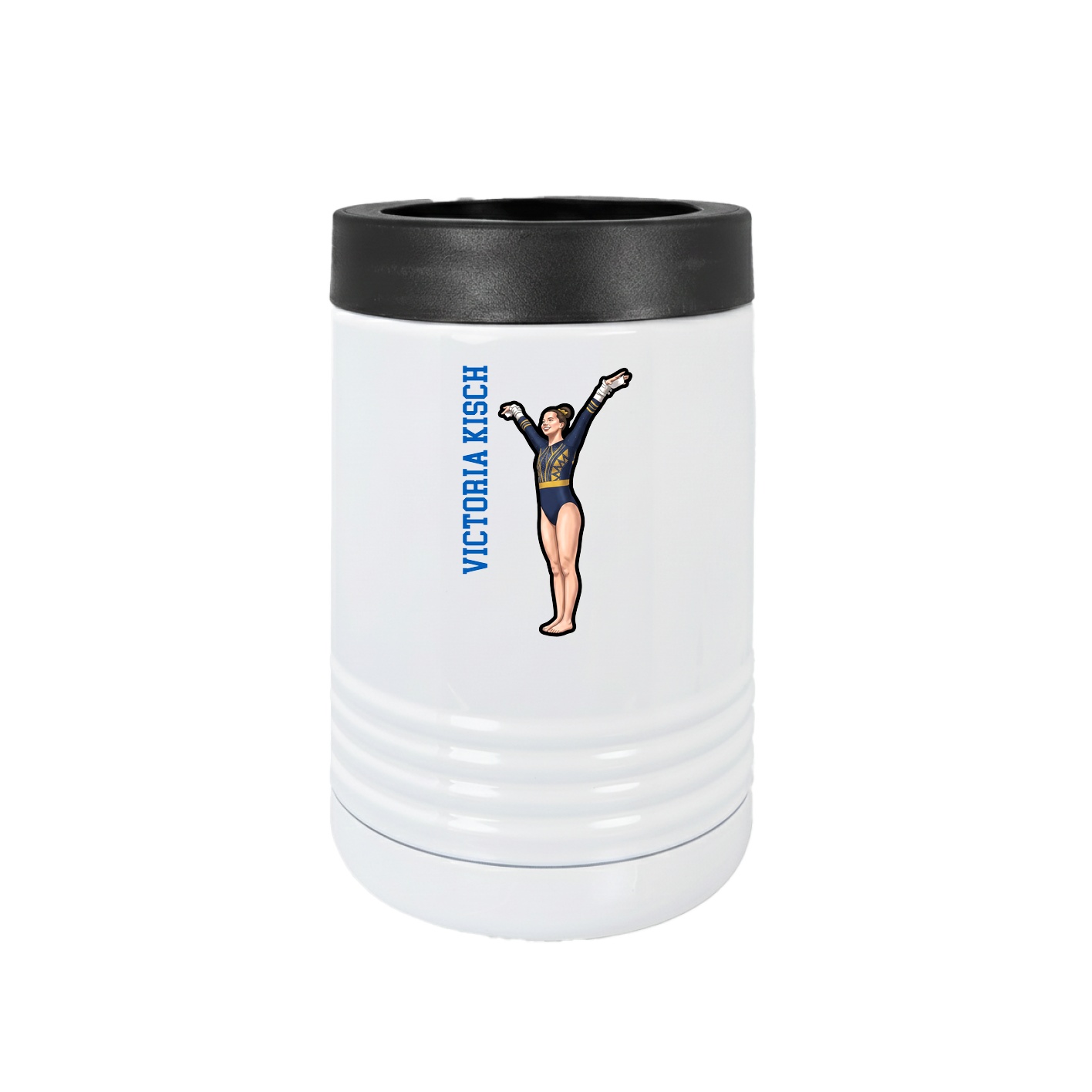 Beverage Holder — Name Vertical in White
