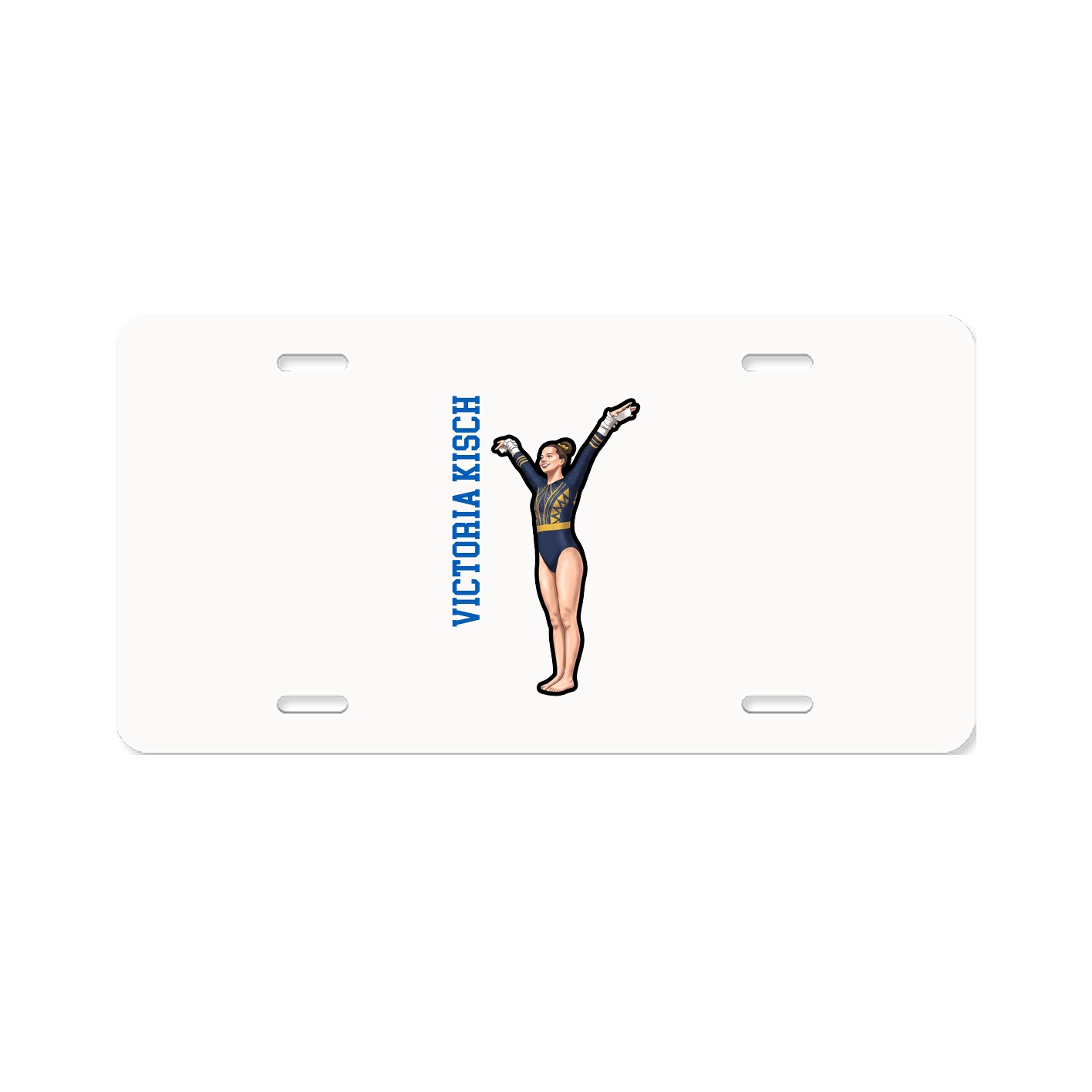 License Plate — Name Vertical in Classic