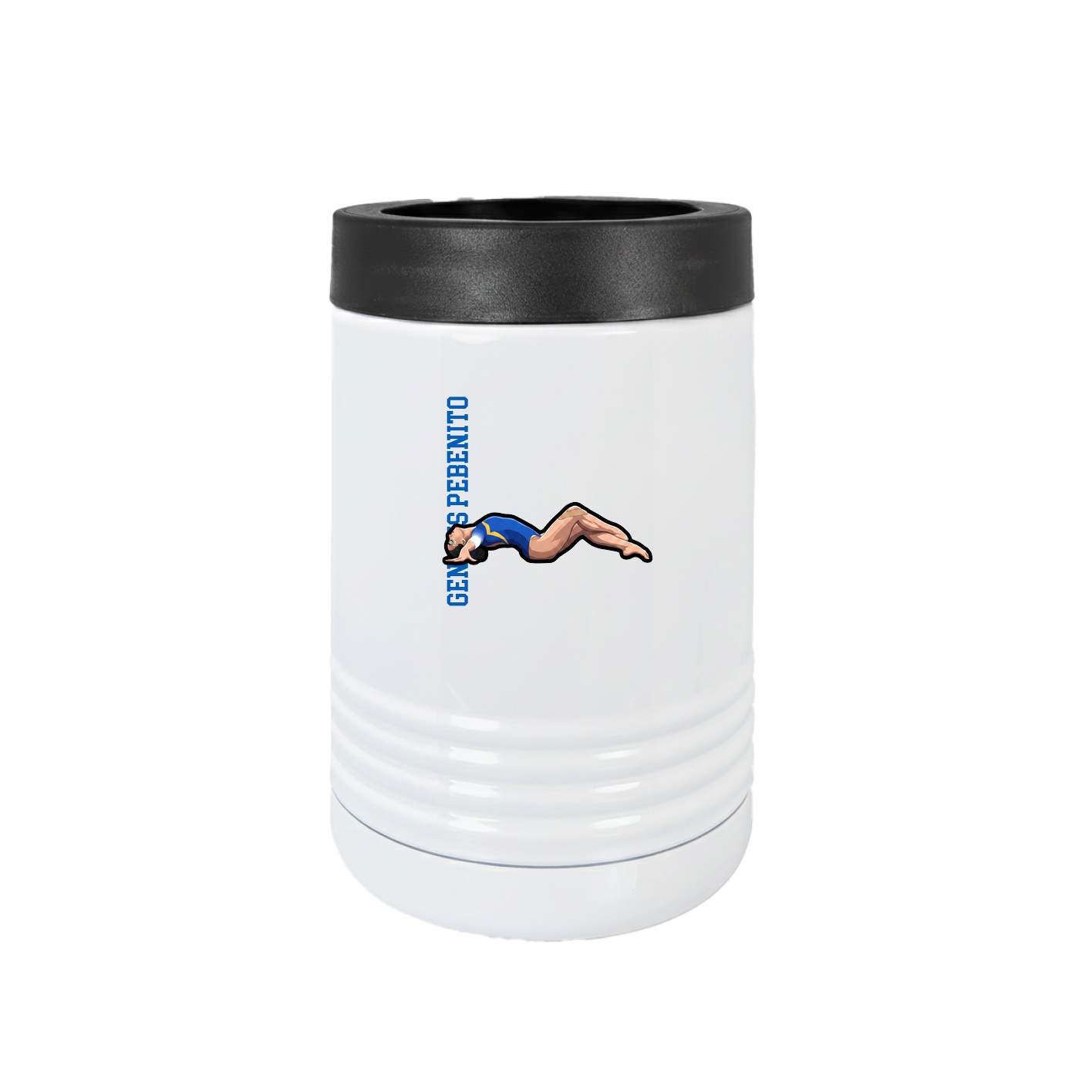 Beverage Holder — Name Vertical in White
