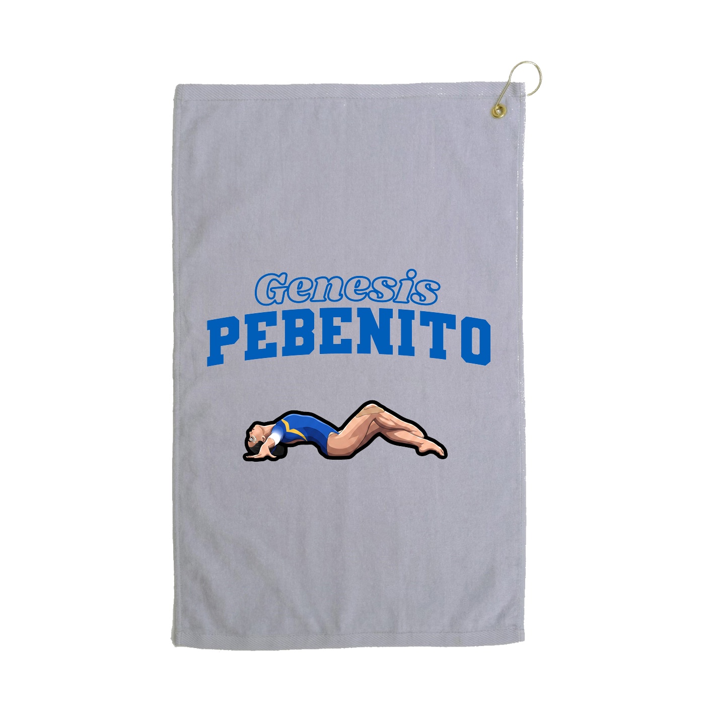 Golf Towel — Name Arch in Grey