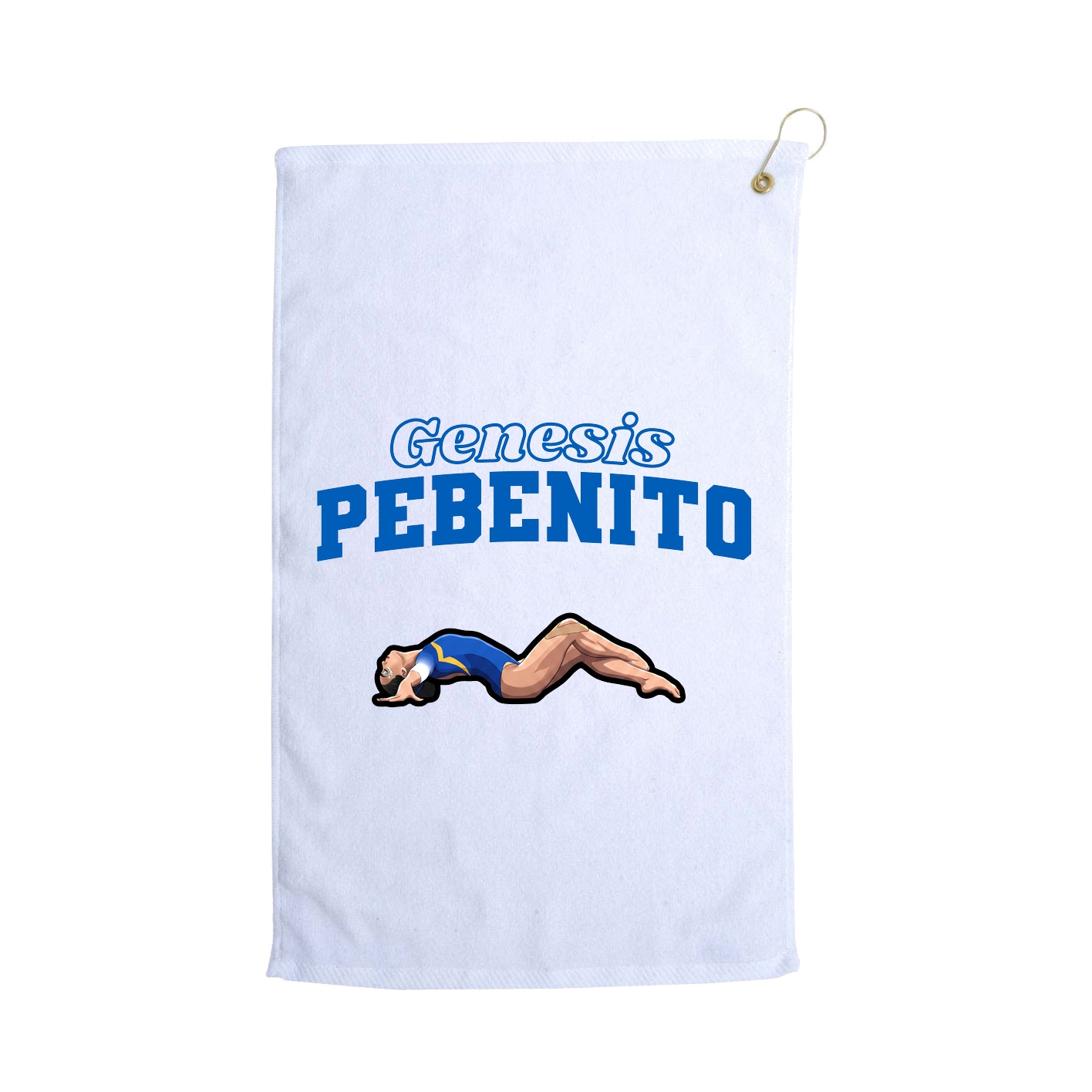 Golf Towel — Name Arch in White