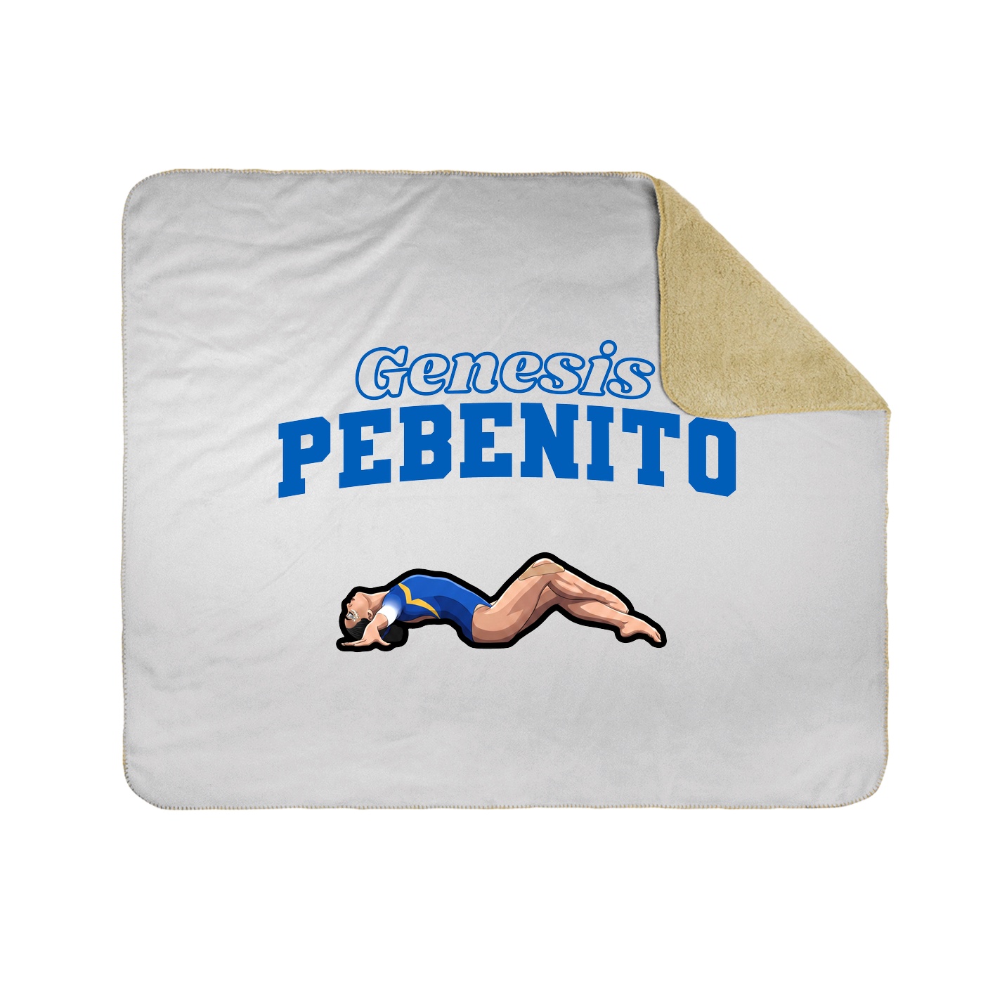 Throw Blanket — Name Arch in White