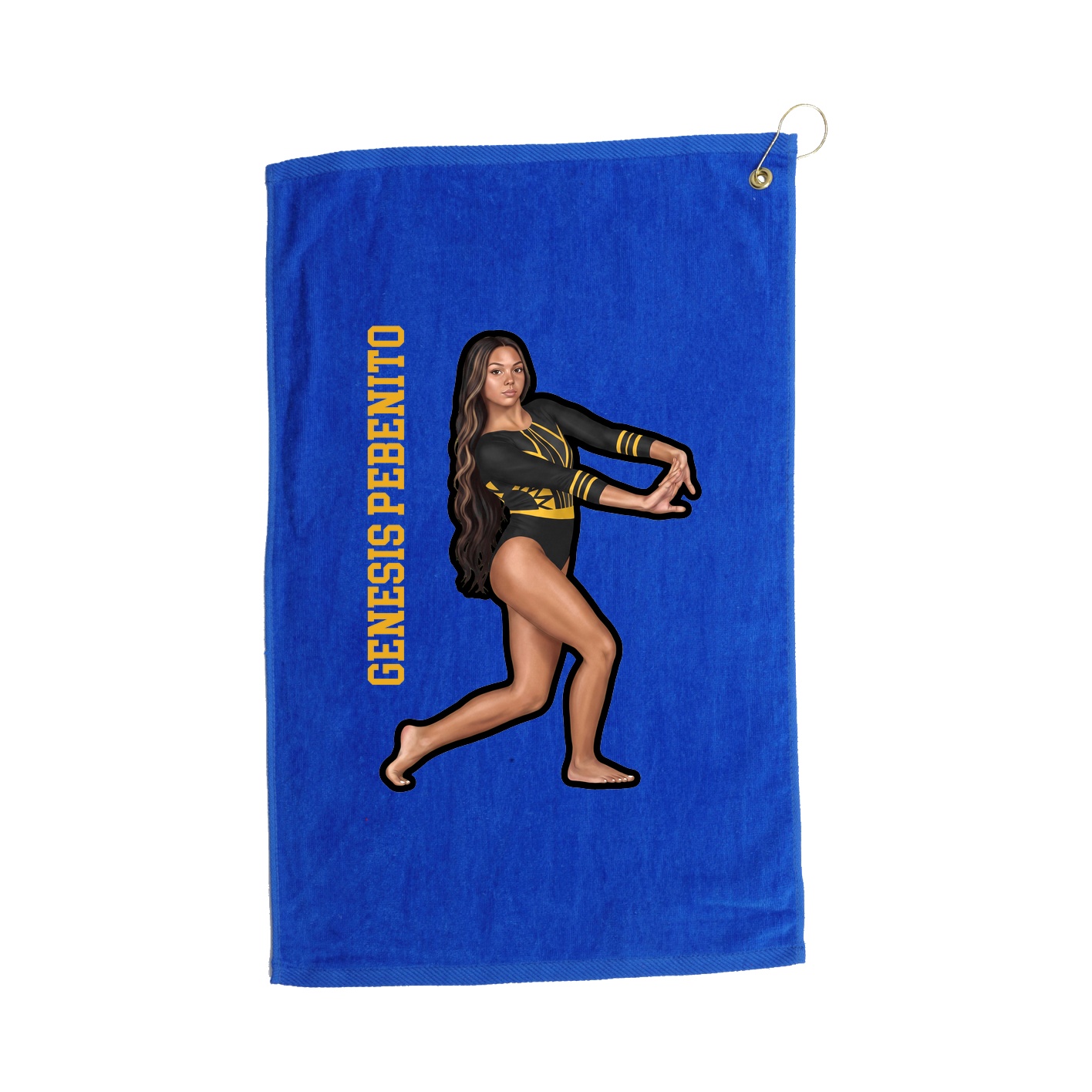 Golf Towel — Name Vertical in Royal