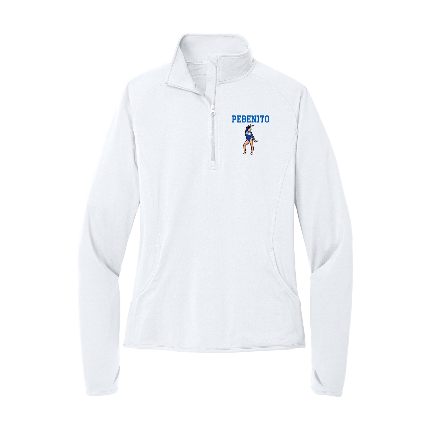 Women's Q-Zip Pullover — Shirsey in White
