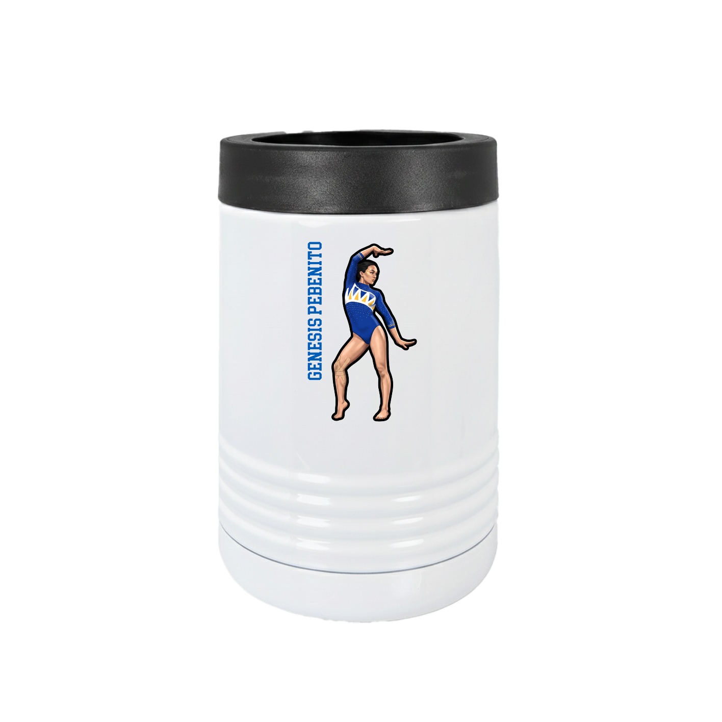 Beverage Holder — Name Vertical in White