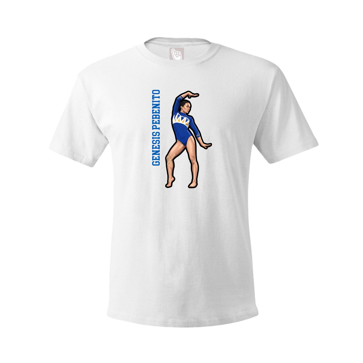 Tee — Name Vertical in White