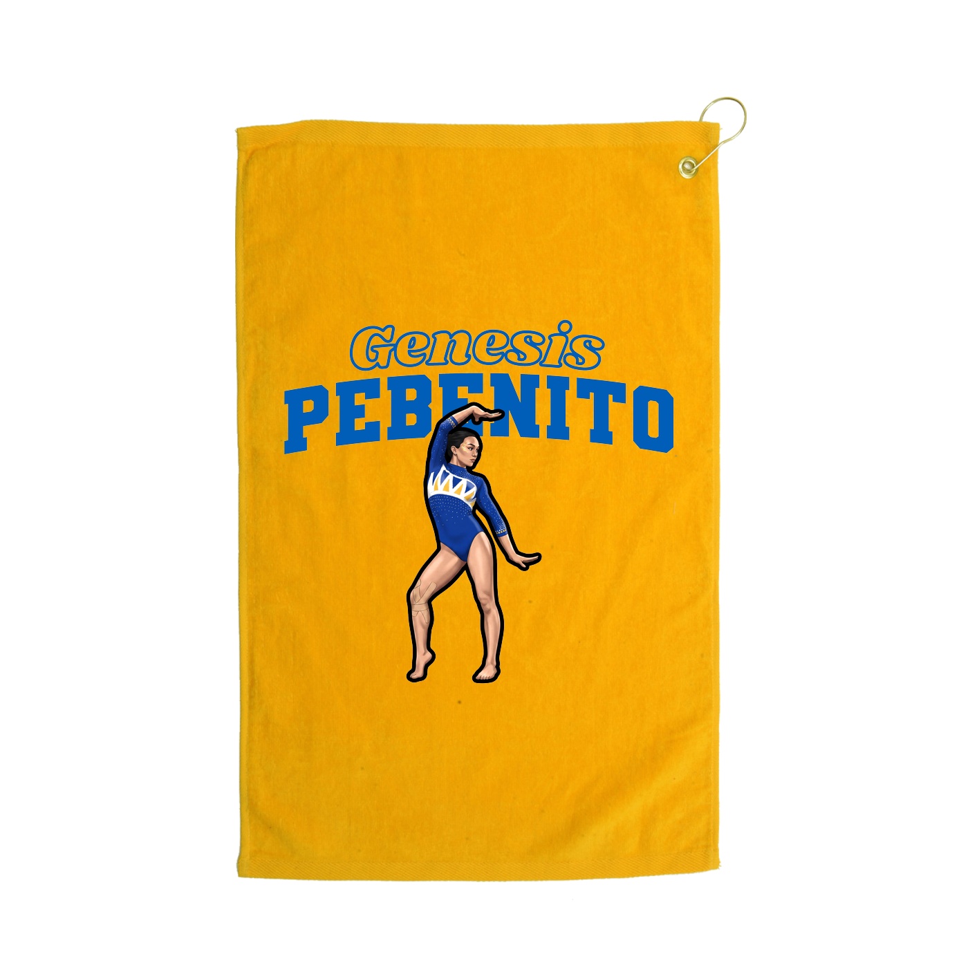 Golf Towel — Name Arch in Gold