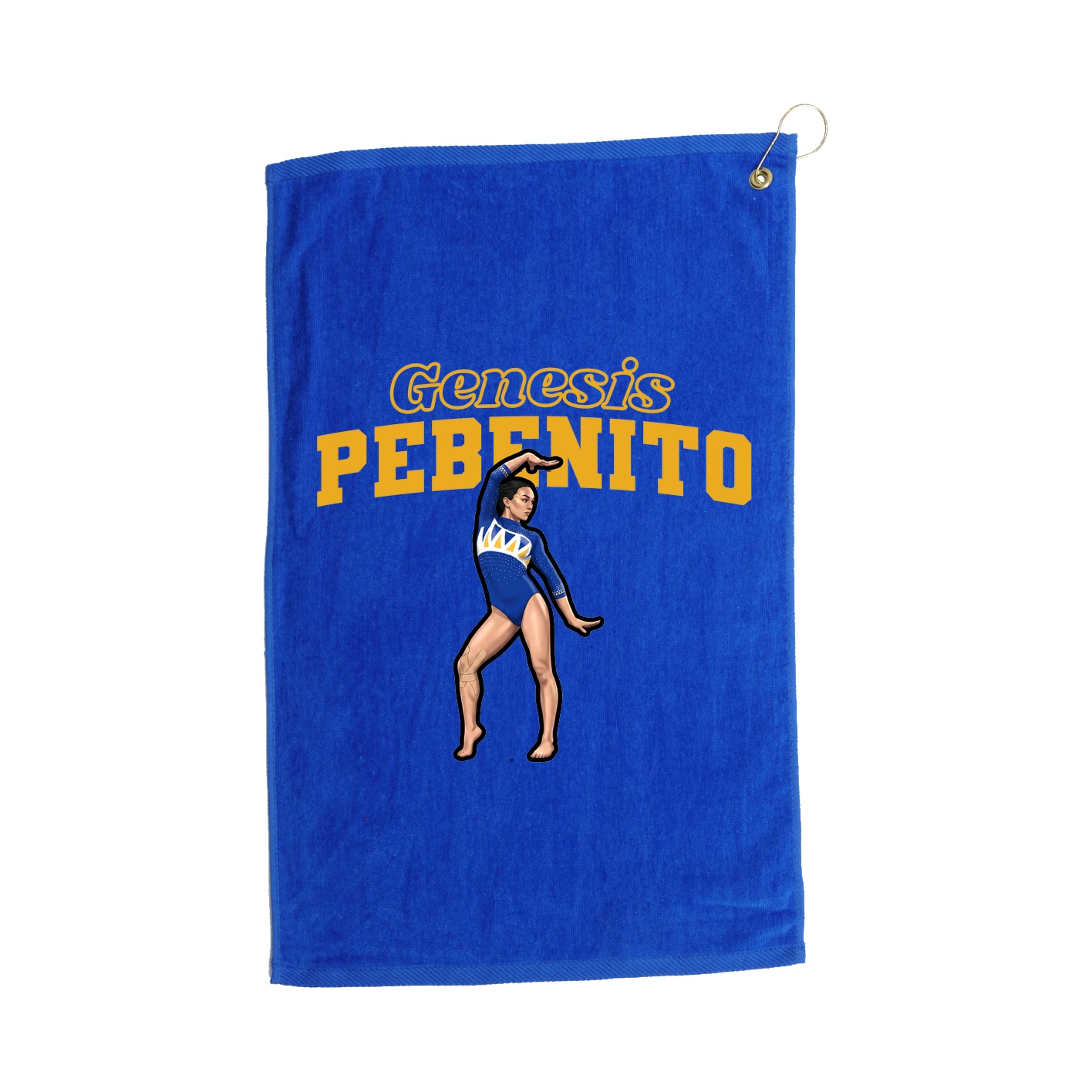 Golf Towel — Name Arch in Royal