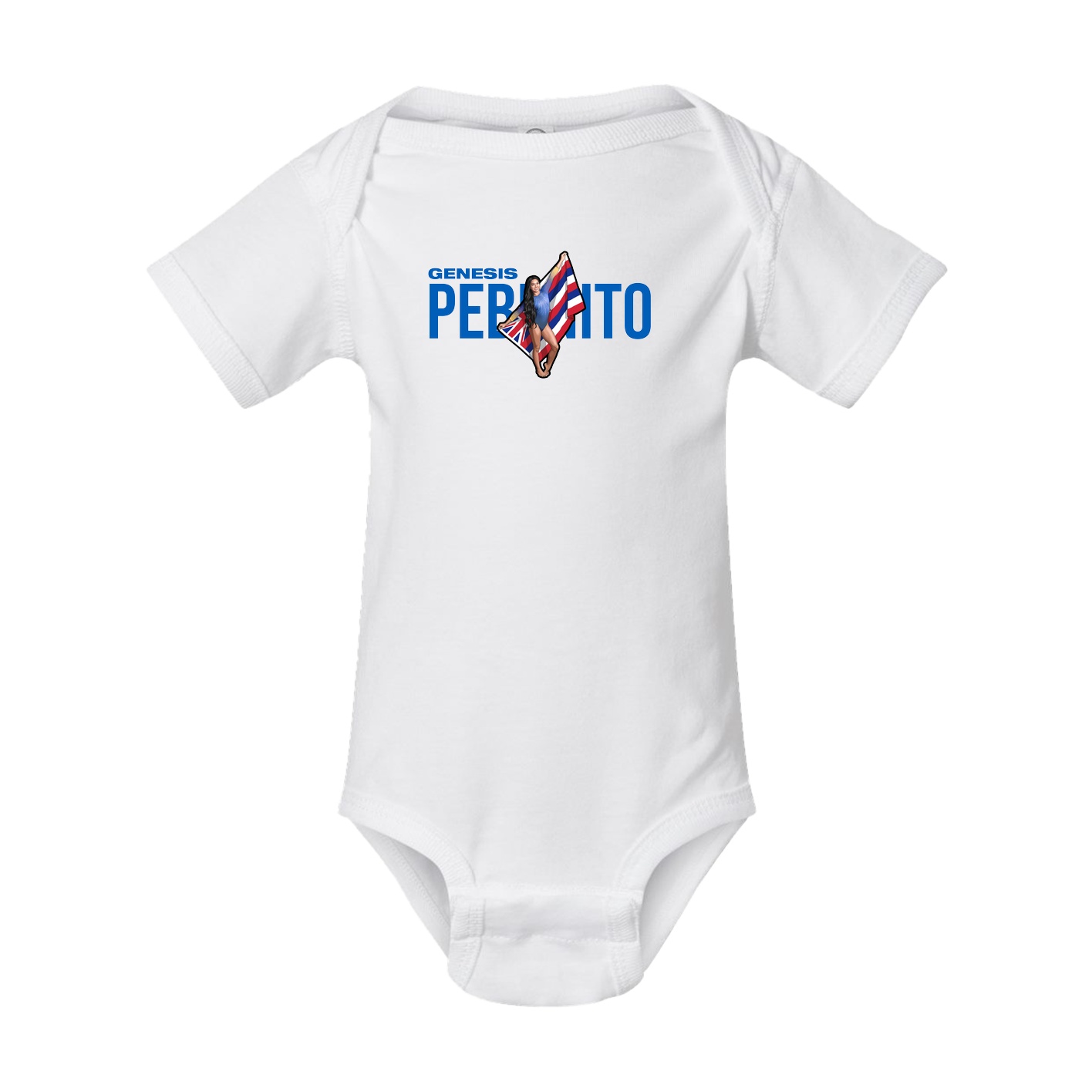Baby Onesie — Player Name in White