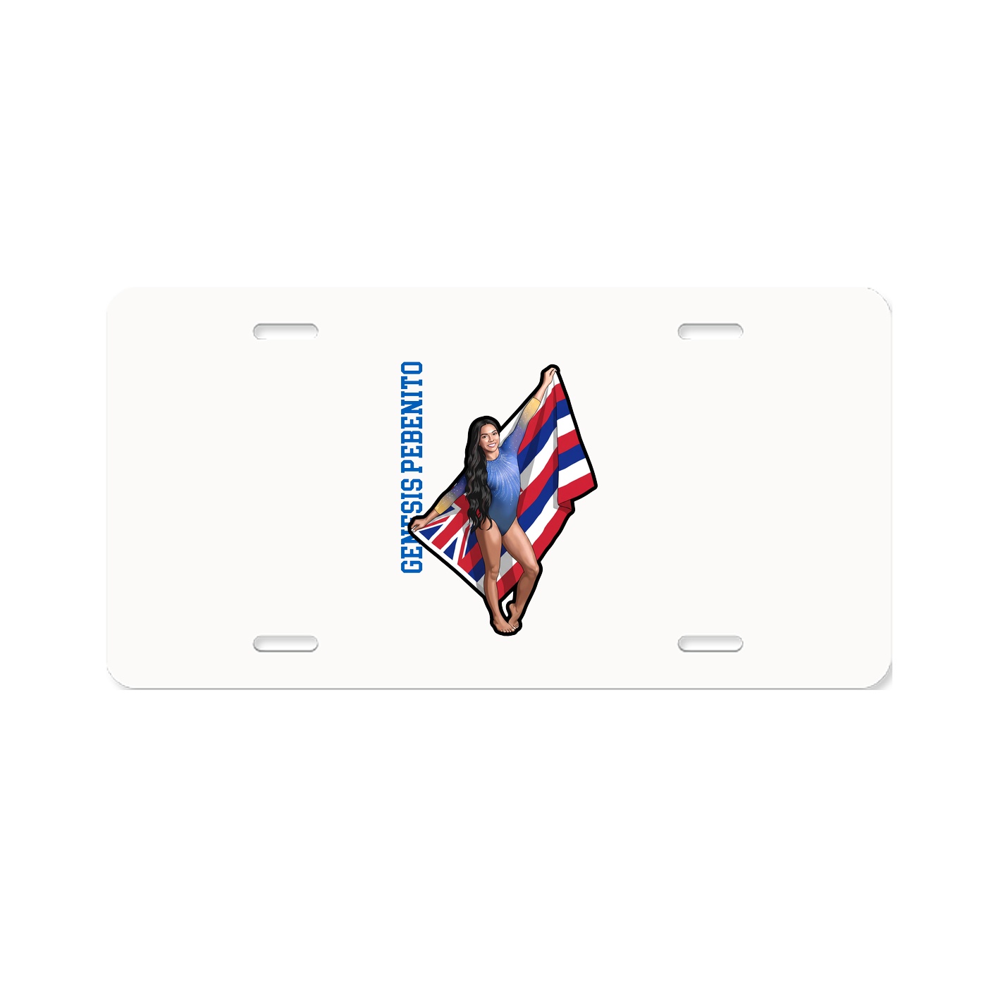 License Plate — Name Vertical in Classic