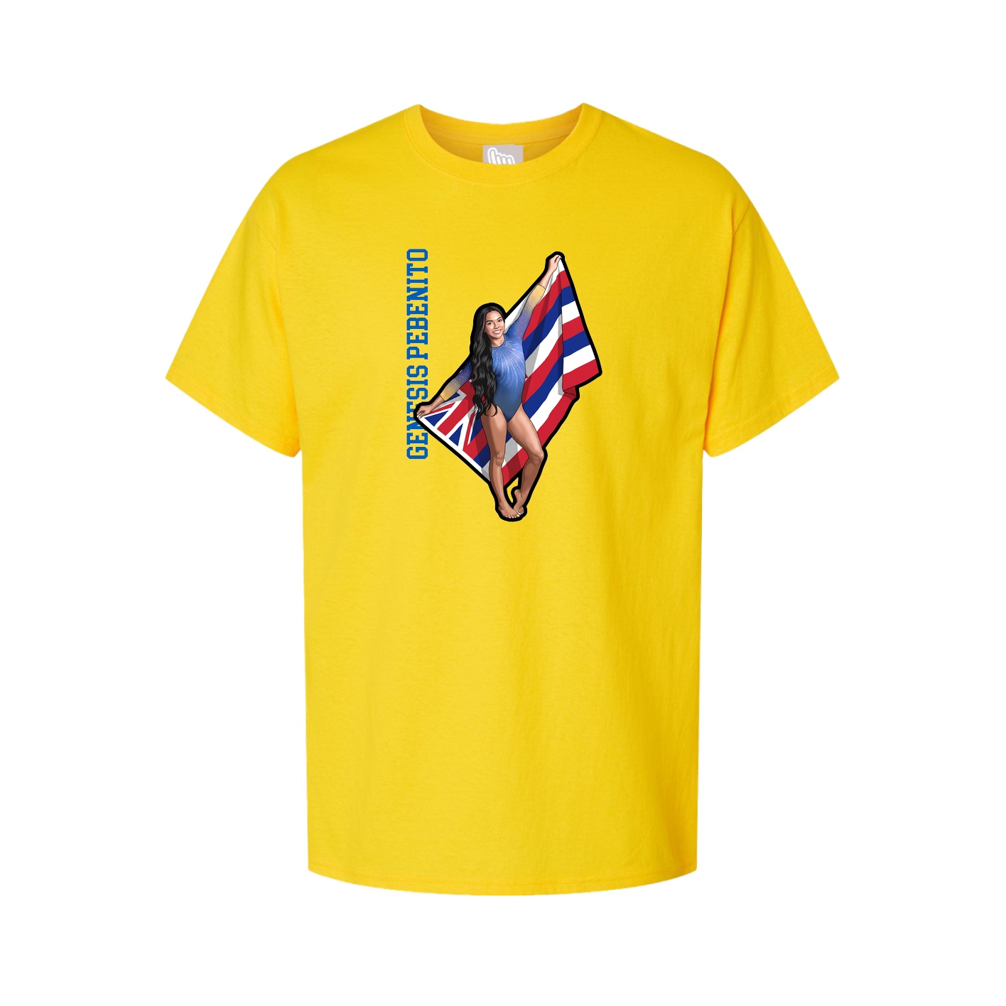 Tee — Name Vertical in Gold