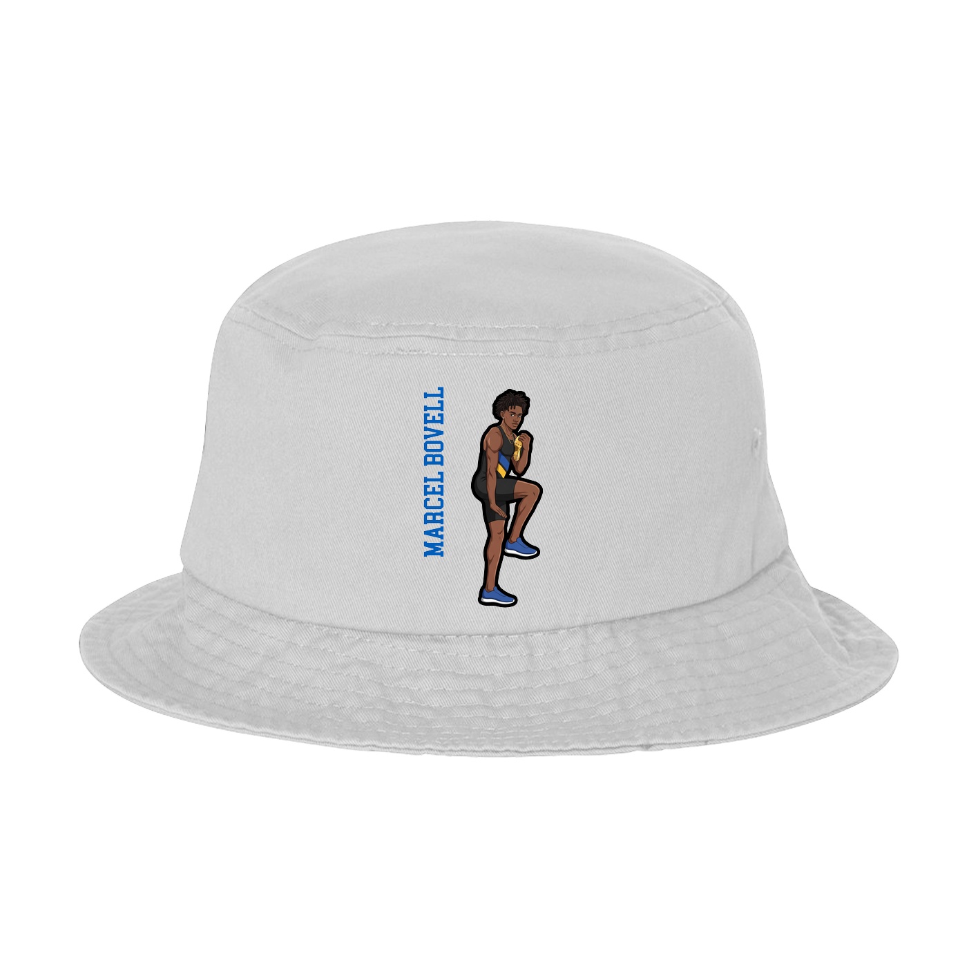 Bucket Cap — Name Vertical in White