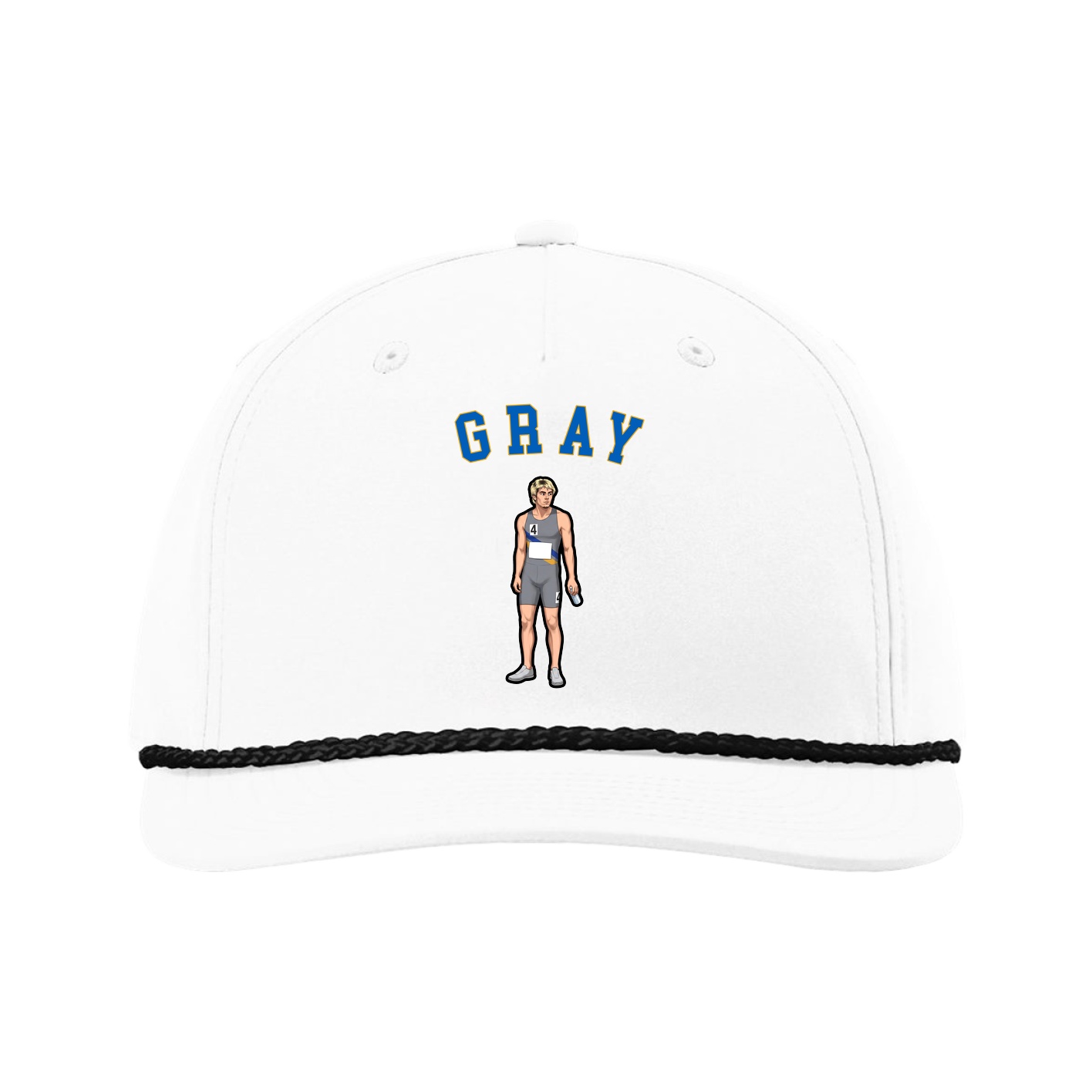 Five-Panel Classic Rope Cap — Shirsey Arch in White