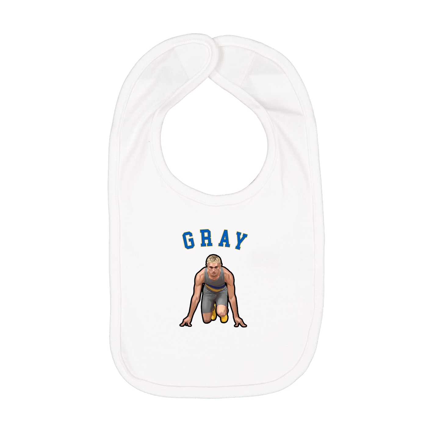 Infant Bib — Shirsey Arch in White