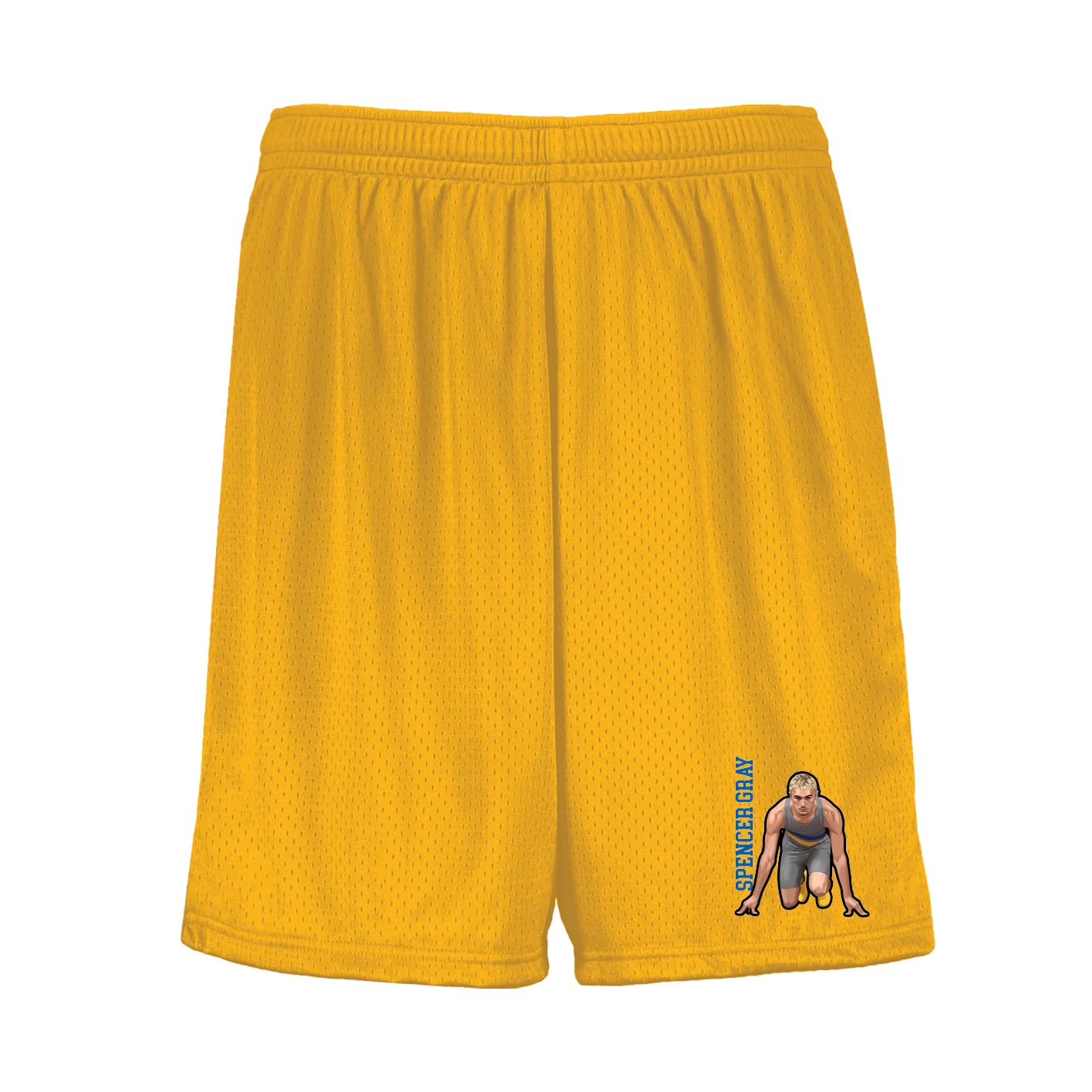 Shorts — Name Vertical in Gold