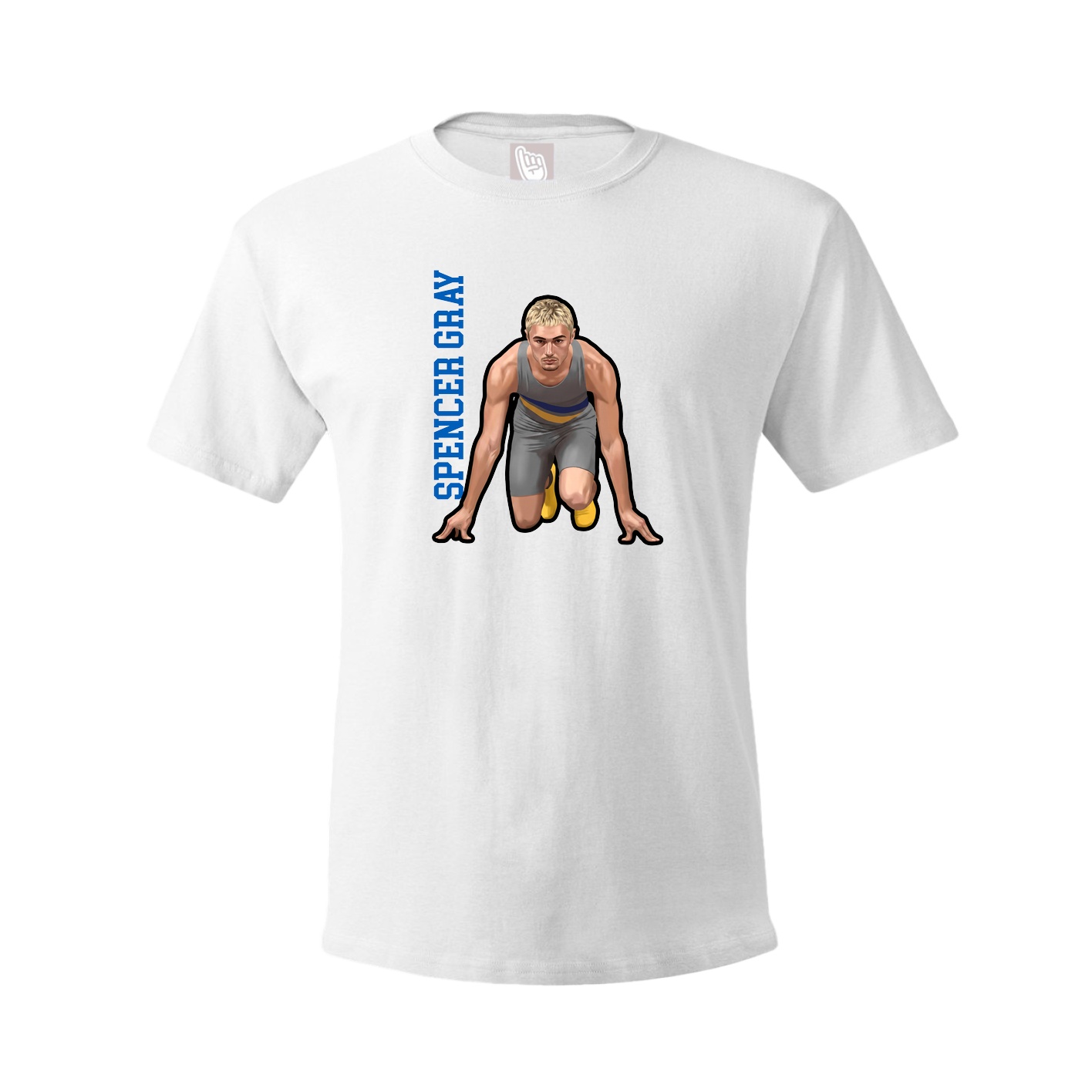 Tee — Name Vertical in White