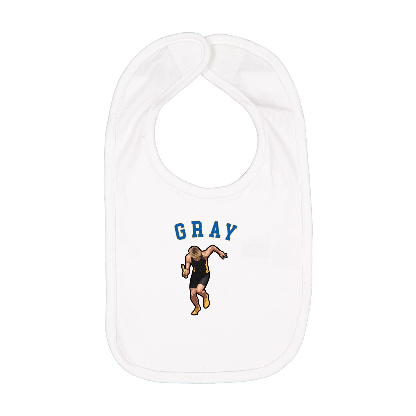 Infant Bib — Shirsey Arch in White