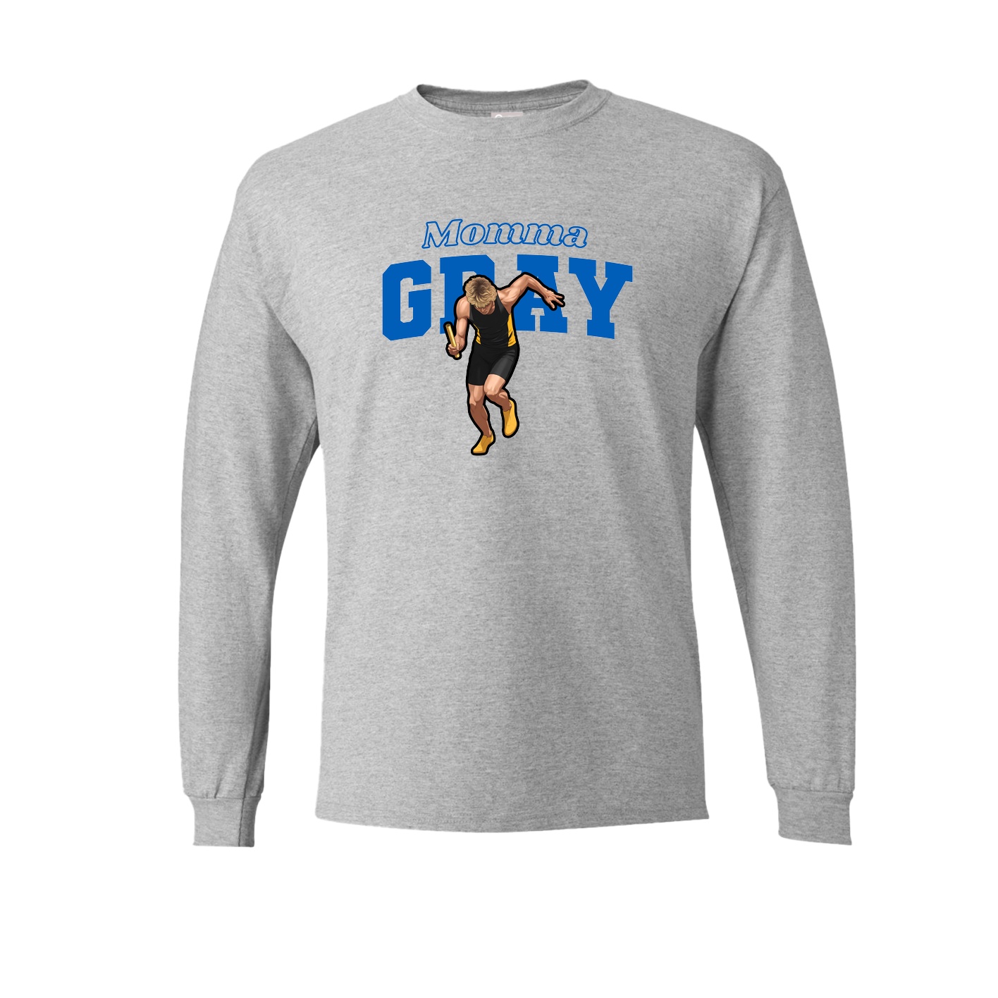Long Sleeve Tee — Mothers Day Block in Grey