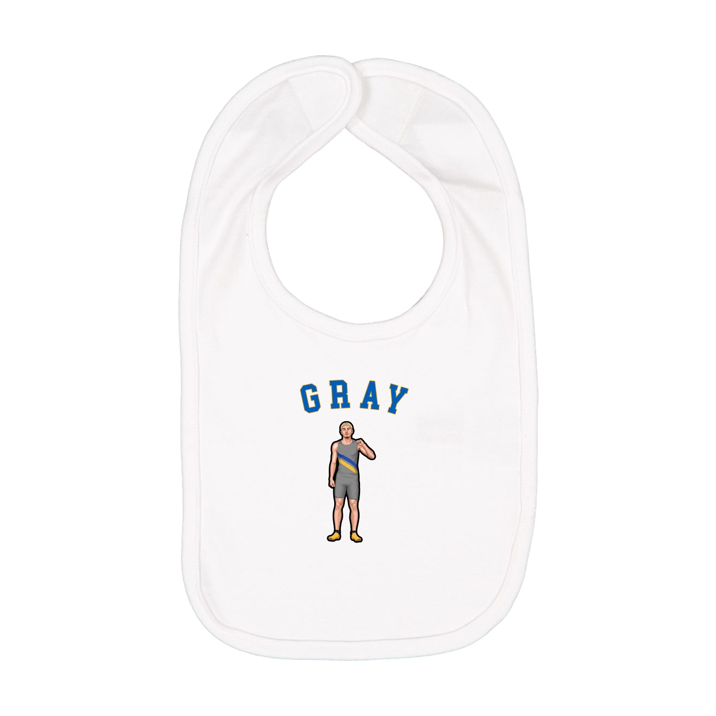 Infant Bib — Shirsey Arch in White