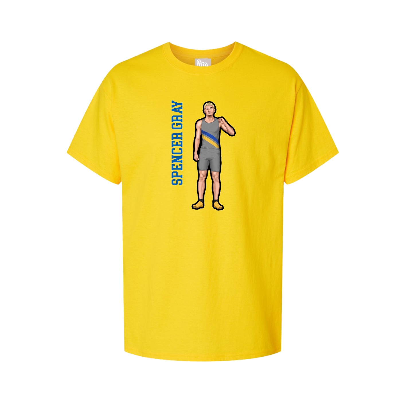 Tee — Name Vertical in Gold
