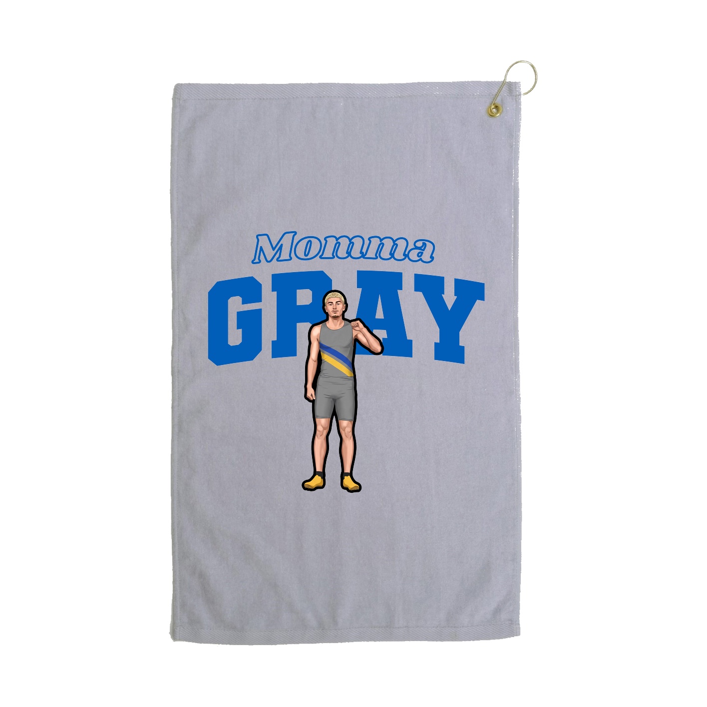 Golf Towel — Mothers Day Block in Grey