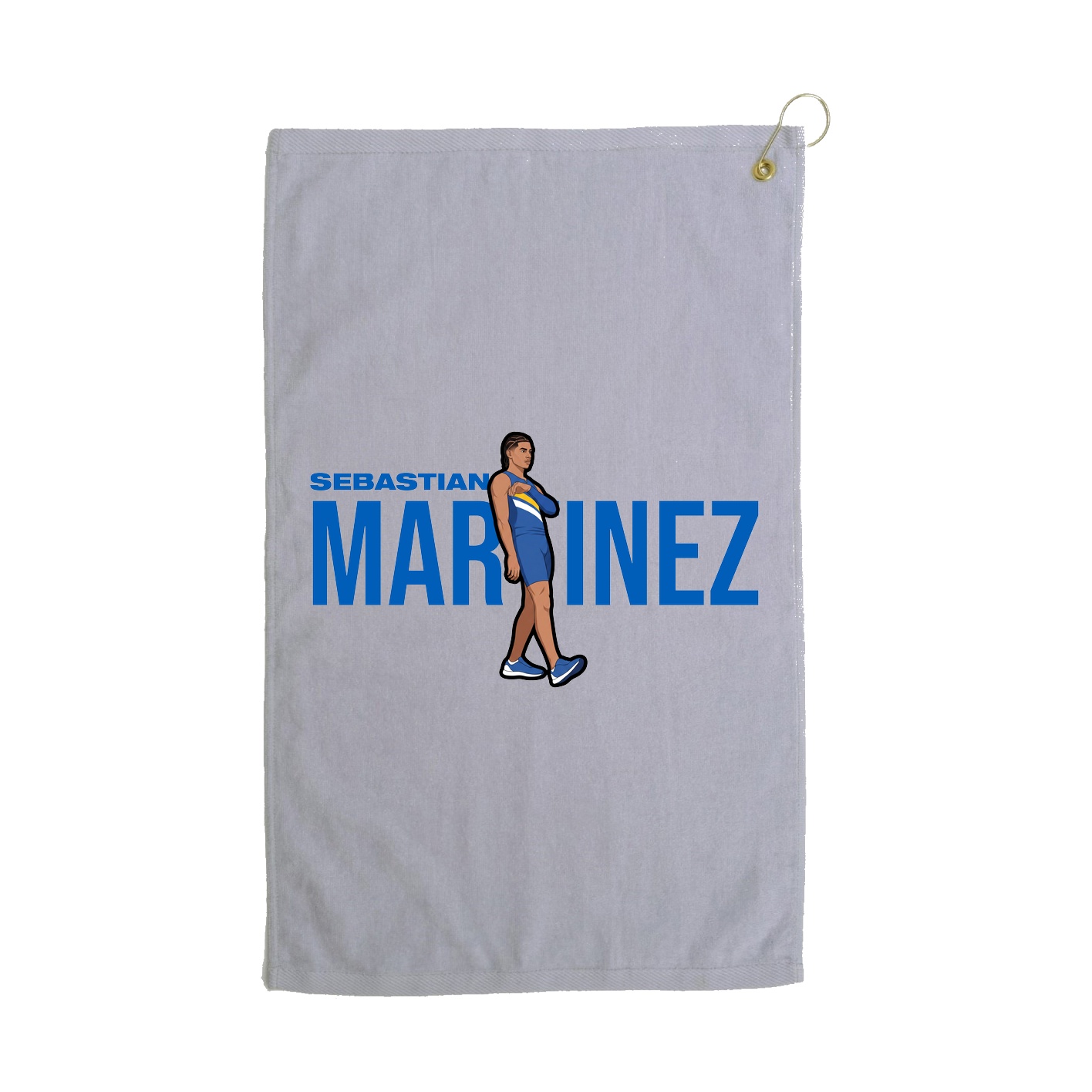 Golf Towel — Player Name in Grey