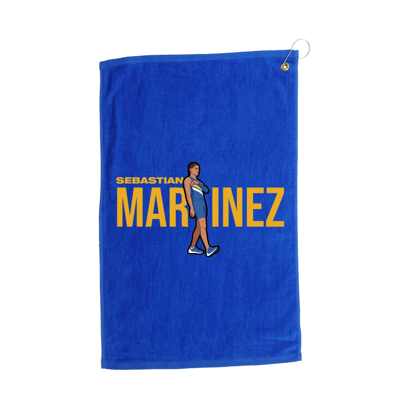 Golf Towel — Player Name in Royal