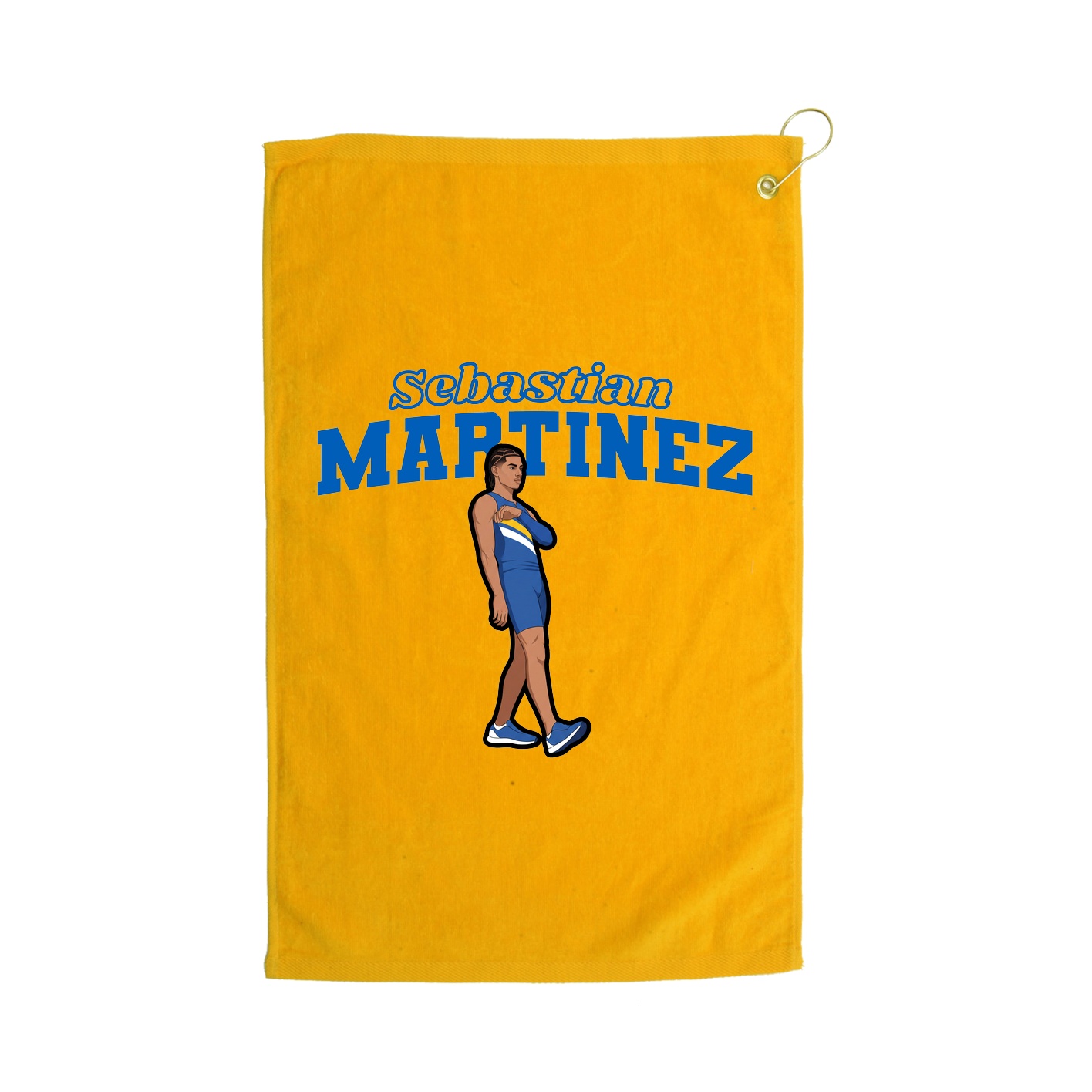 Golf Towel — Name Arch in Gold