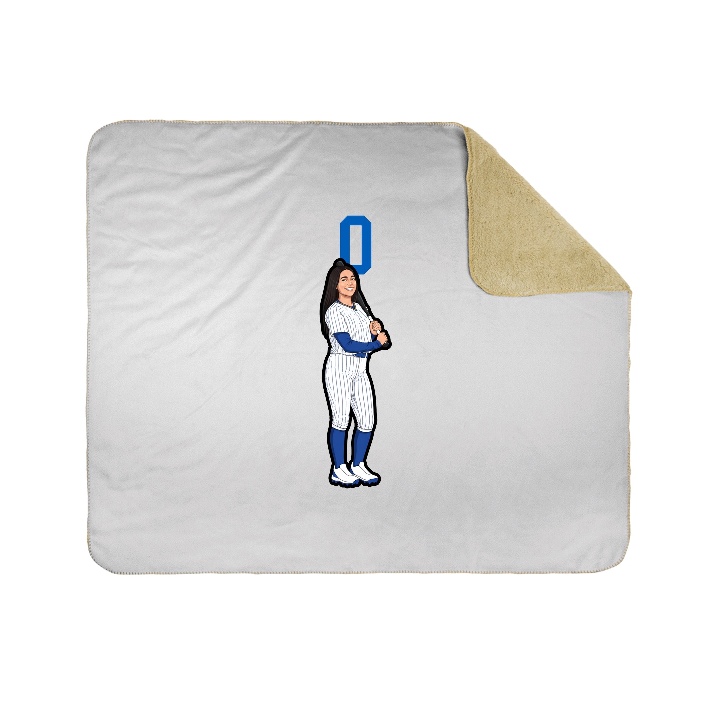 Throw Blanket — Number Top in White