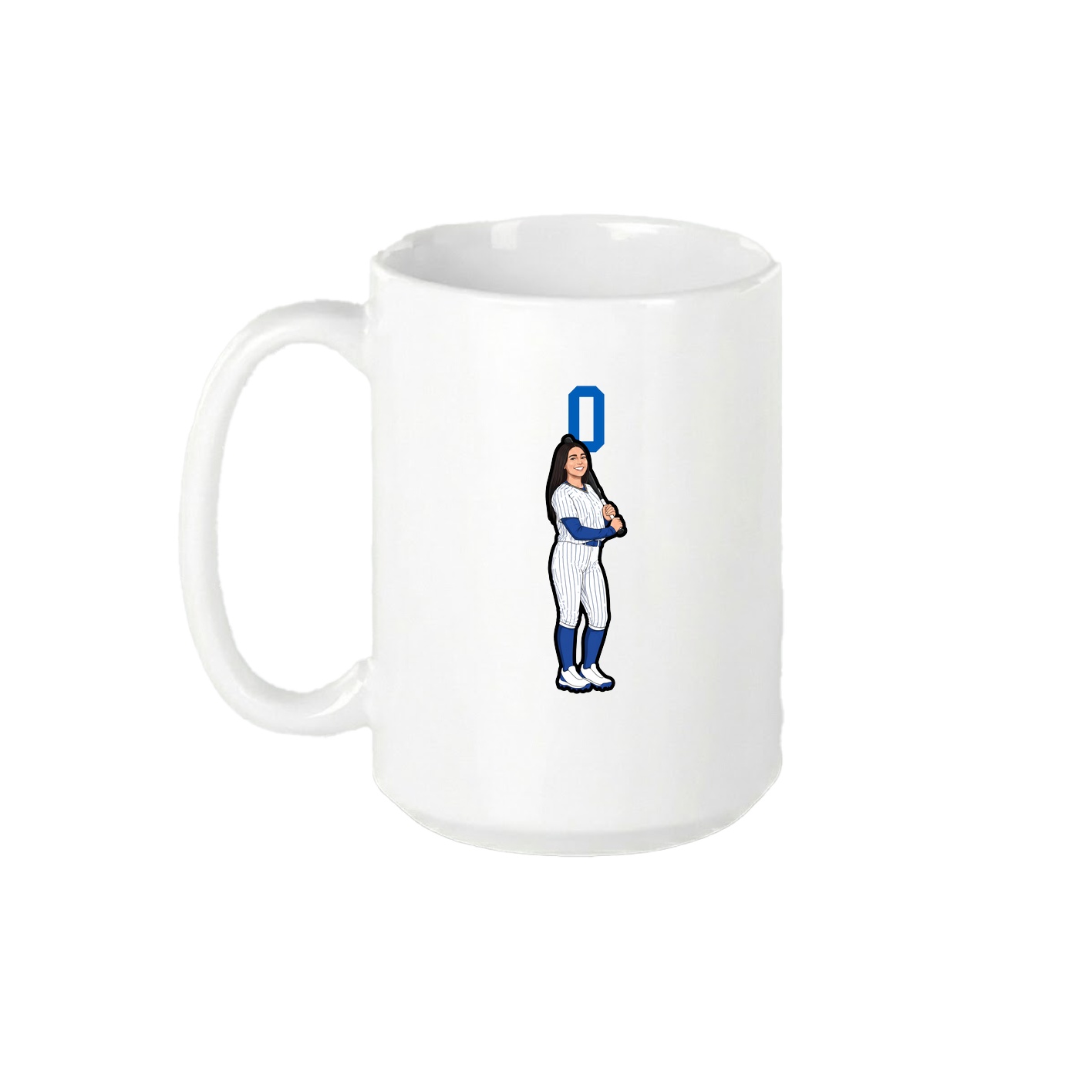 15oz Coffee Mug — Number Top in White