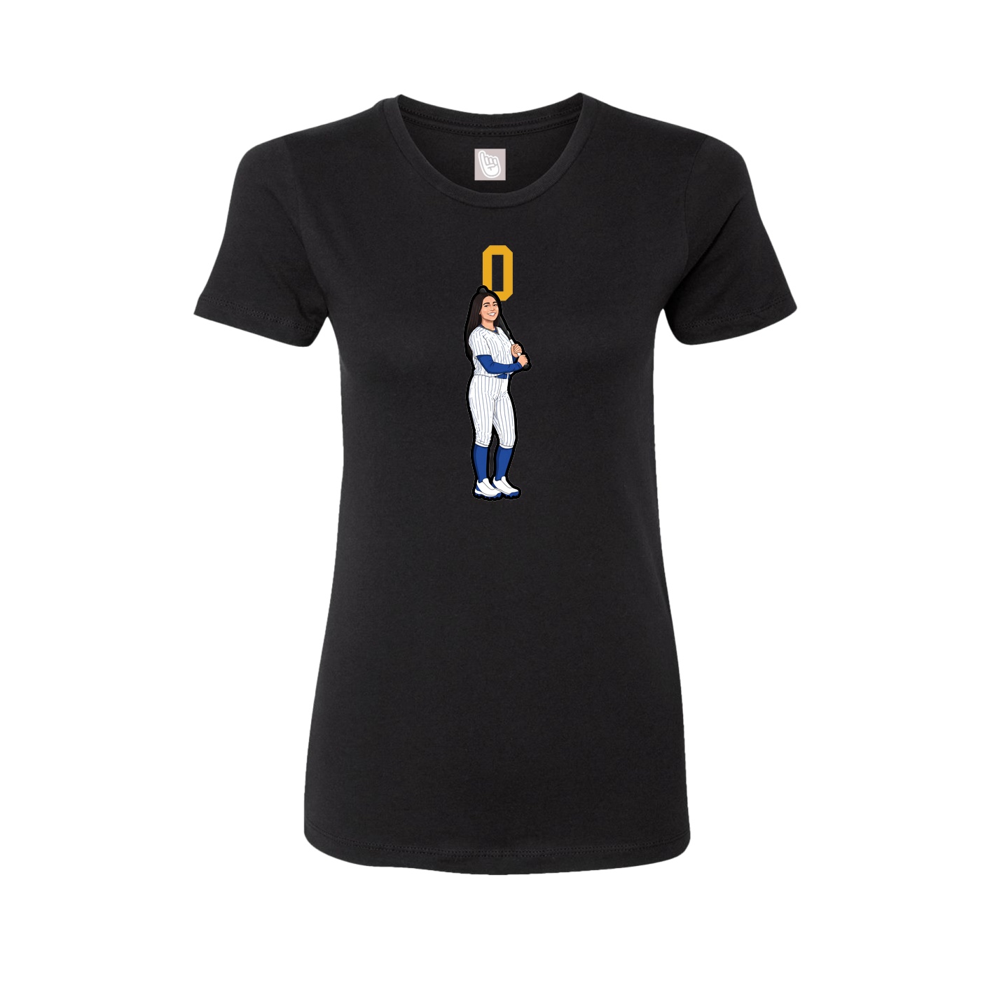 Womens Tee — Number Top in Black