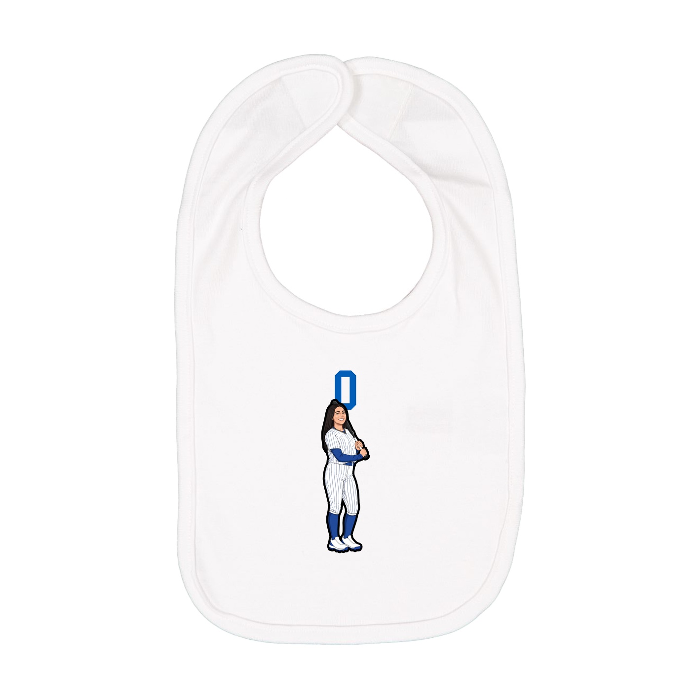 Infant Bib — Number Top in White