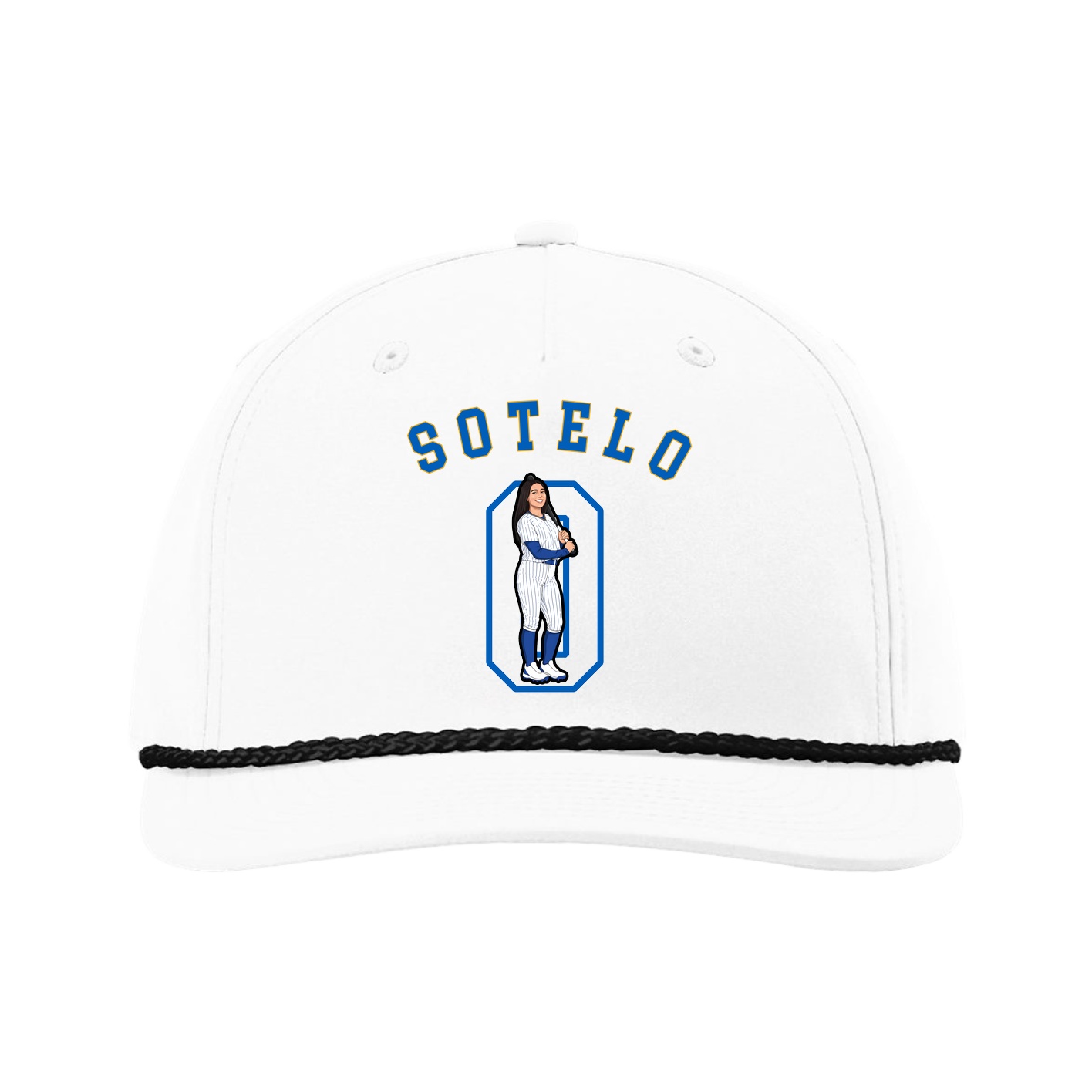 Five-Panel Classic Rope Cap — Shirsey Arch in White