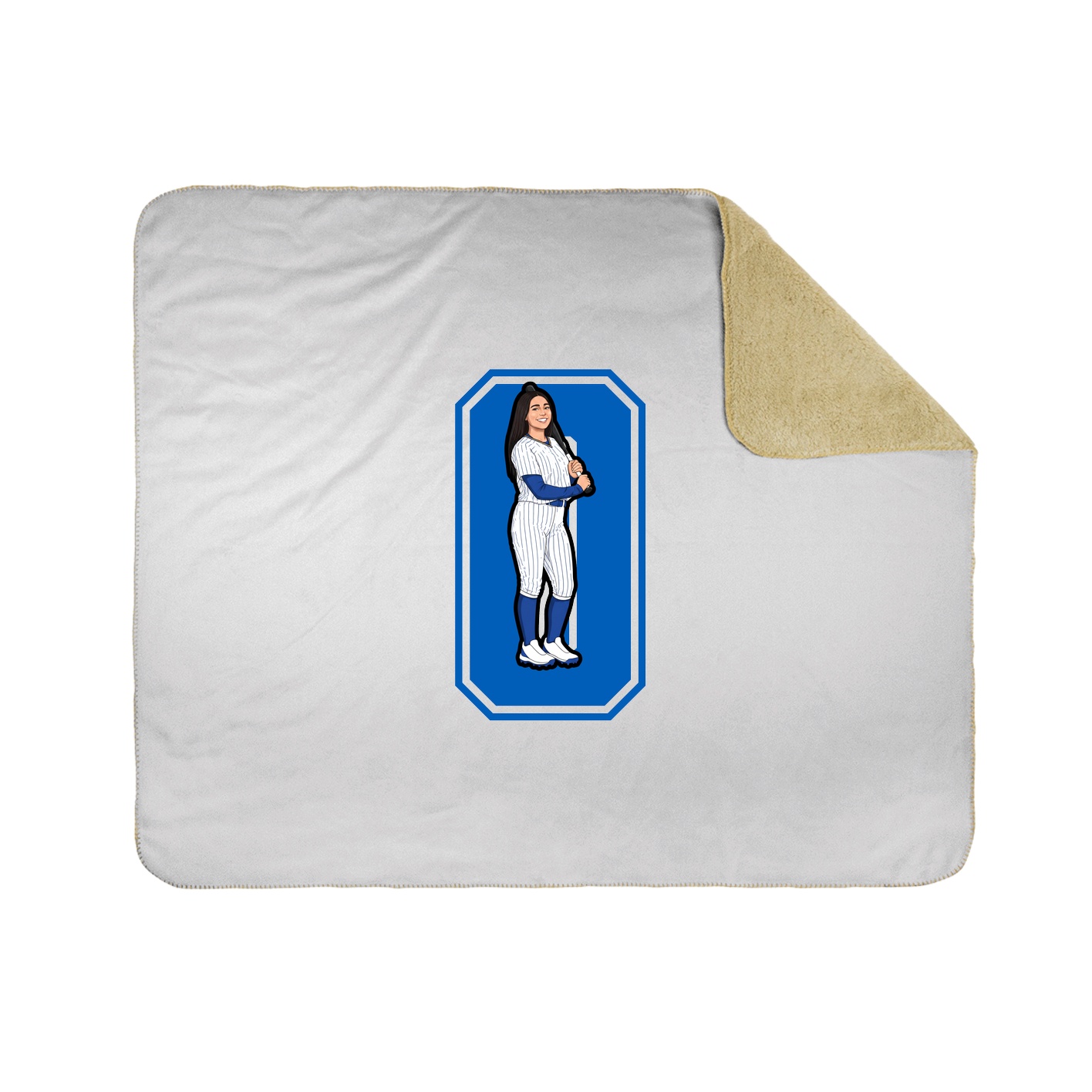 Throw Blanket — Number in White